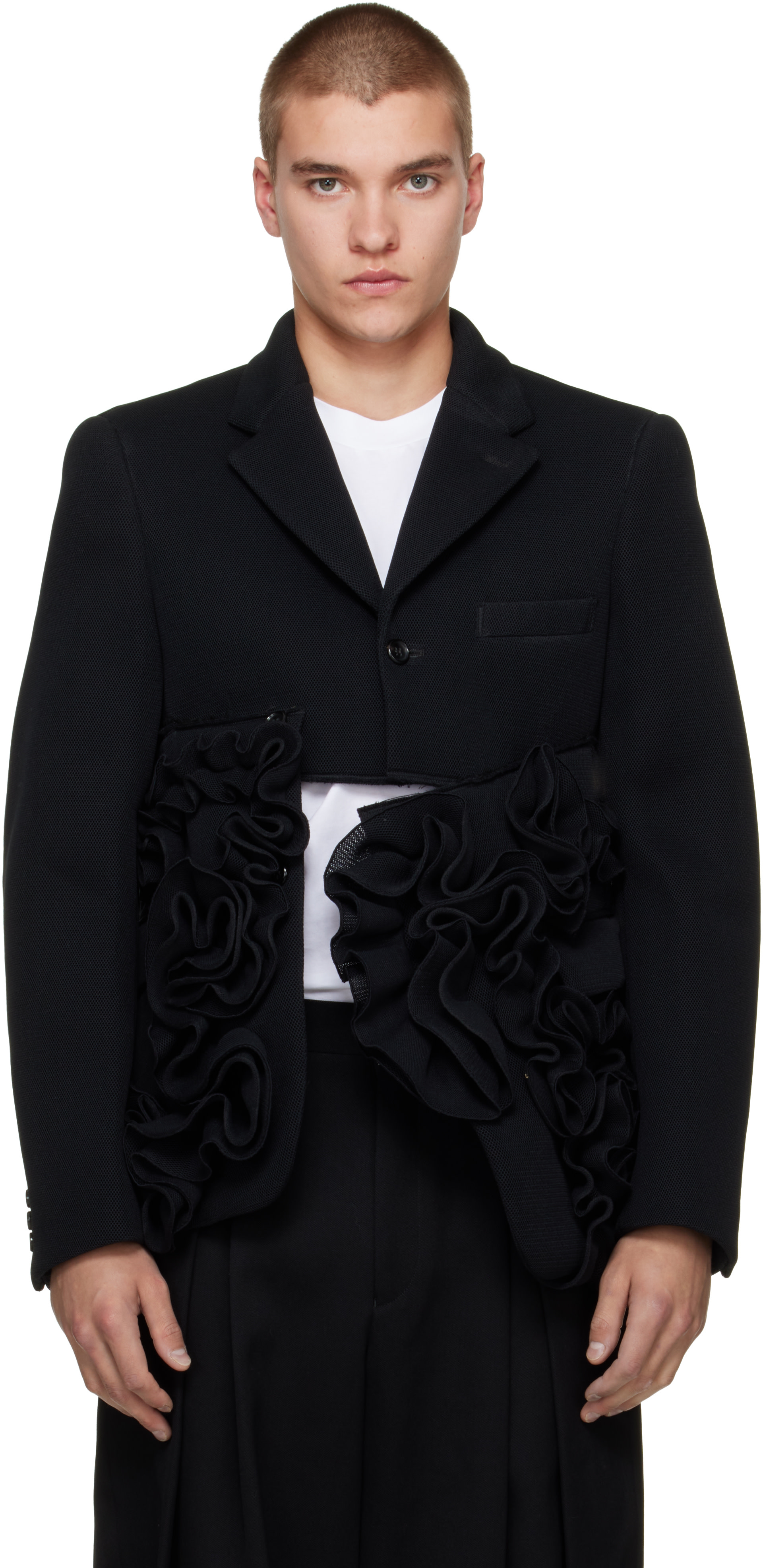 Comme des Garçons Homme Plus - ブラック Polyester Double Raschel テーラードジャケット