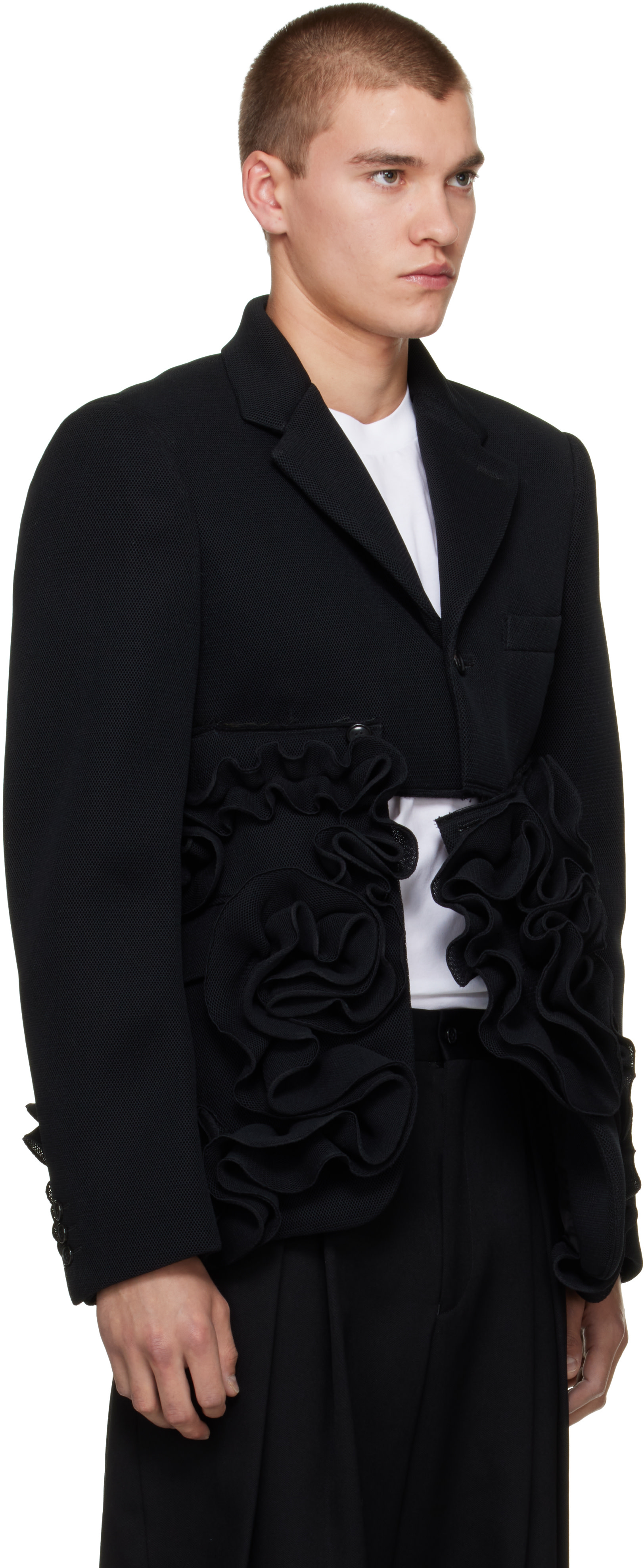 Comme des Garçons Homme Plus - ブラック Polyester Double Raschel テーラードジャケット