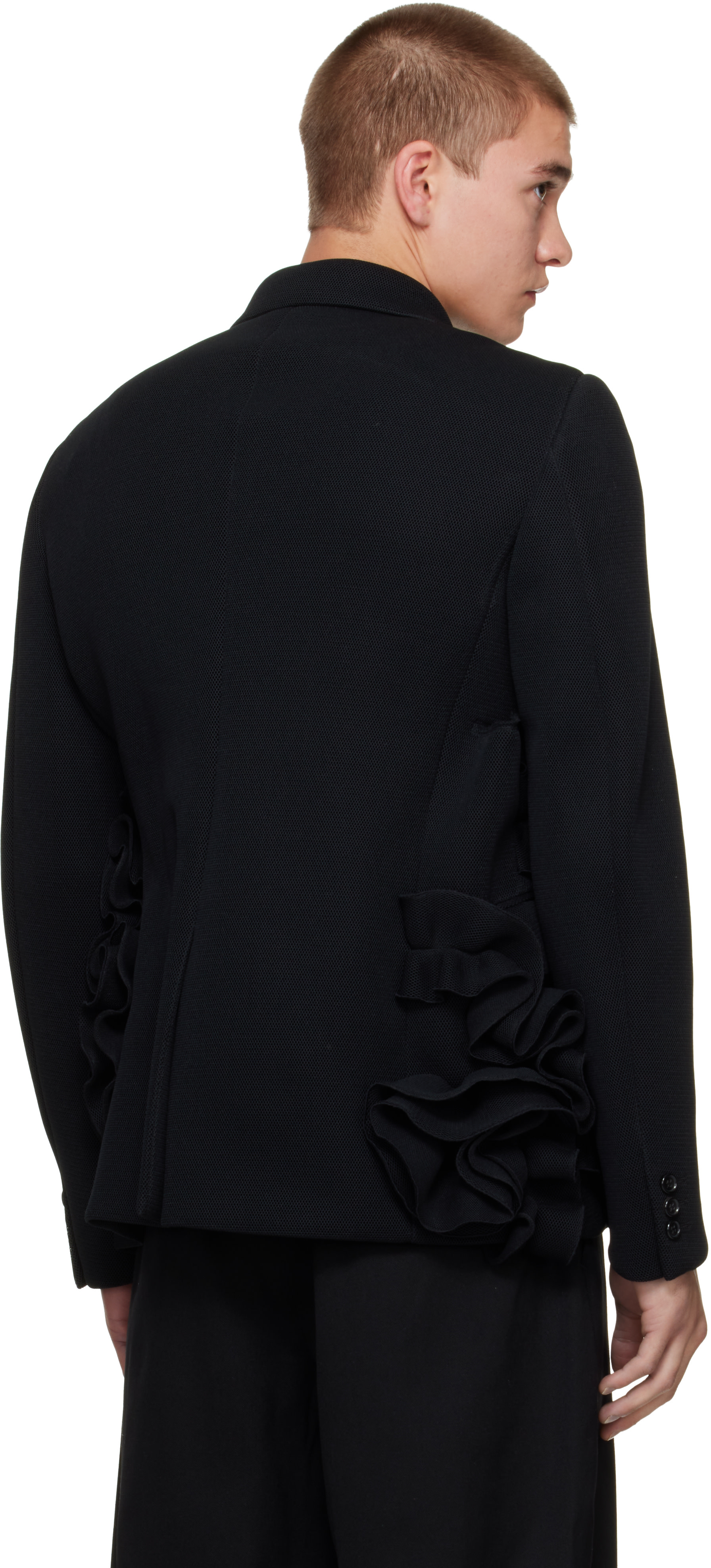 Comme des Garçons Homme Plus - ブラック Polyester Double Raschel テーラードジャケット