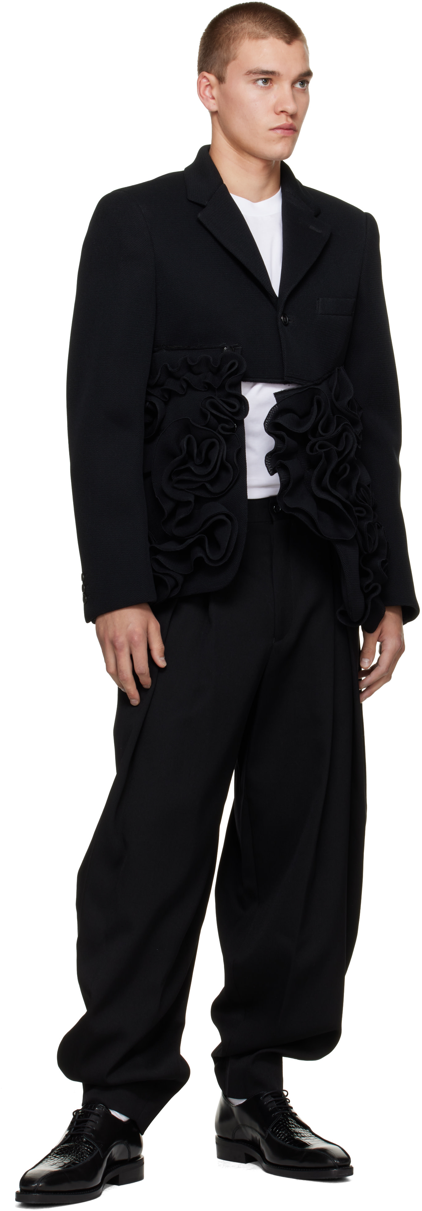 Comme des Garçons Homme Plus - ブラック Polyester Double Raschel テーラードジャケット