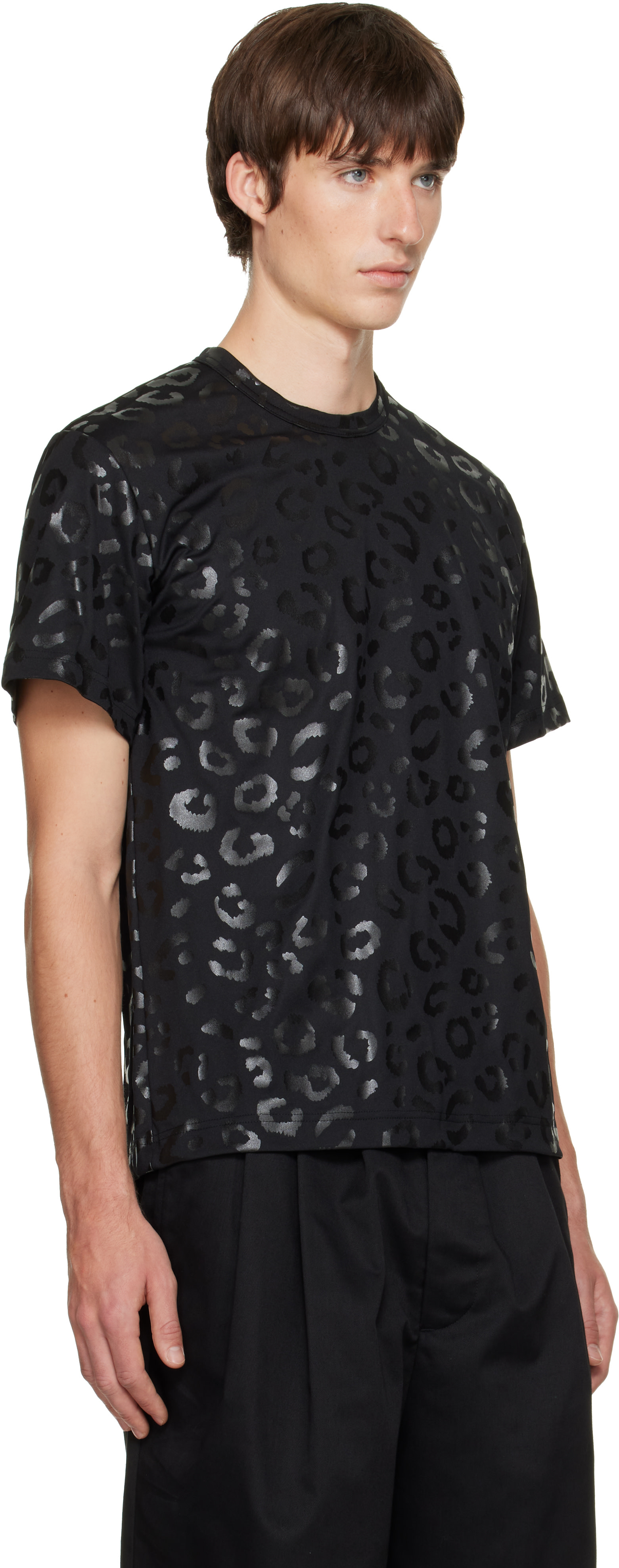 Comme des Garçons Homme Plus: Black Animal Print T-shirt | SSENSE