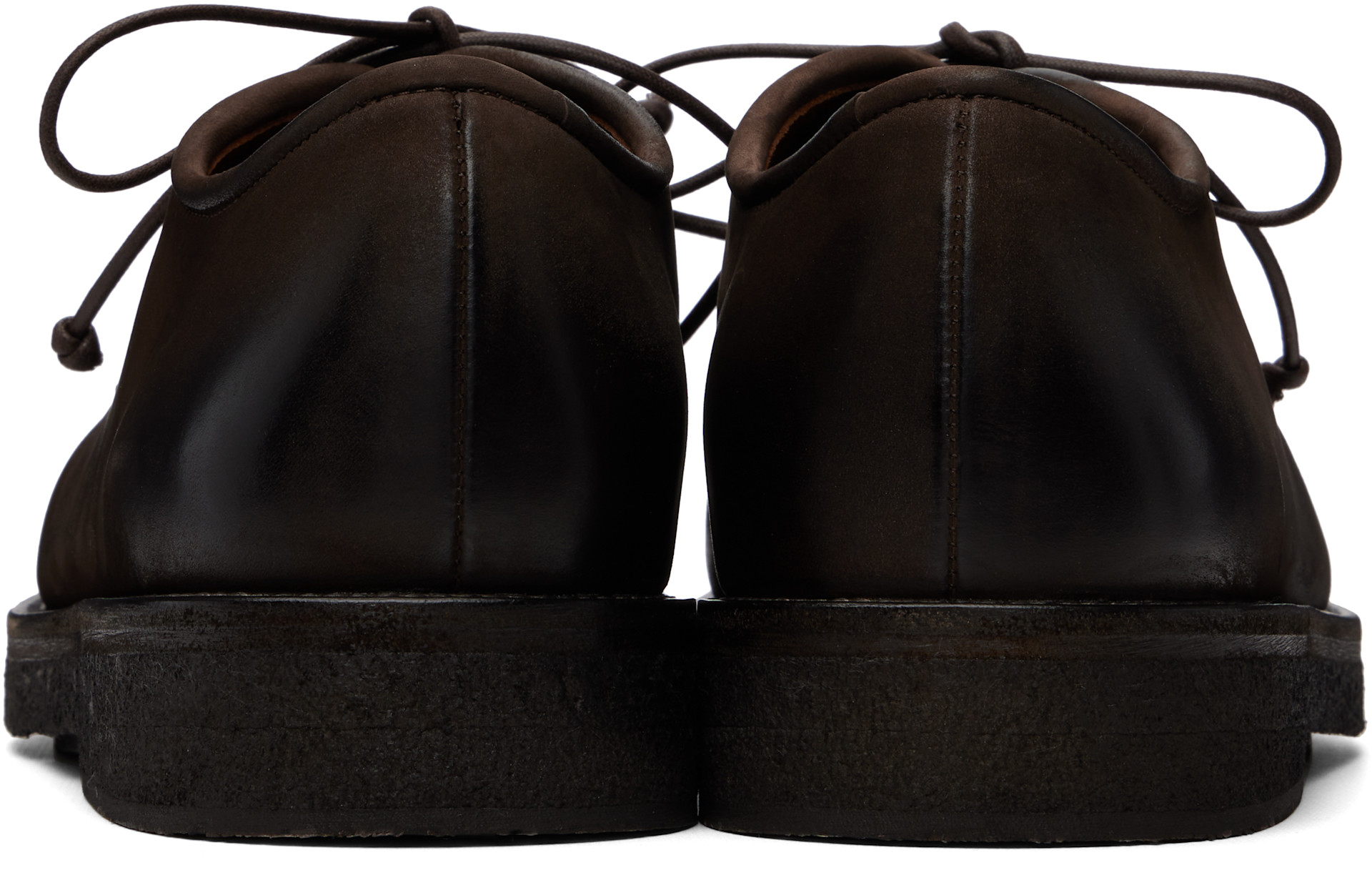 Marsèll: Brown Moccar Leather Oxfords | SSENSE