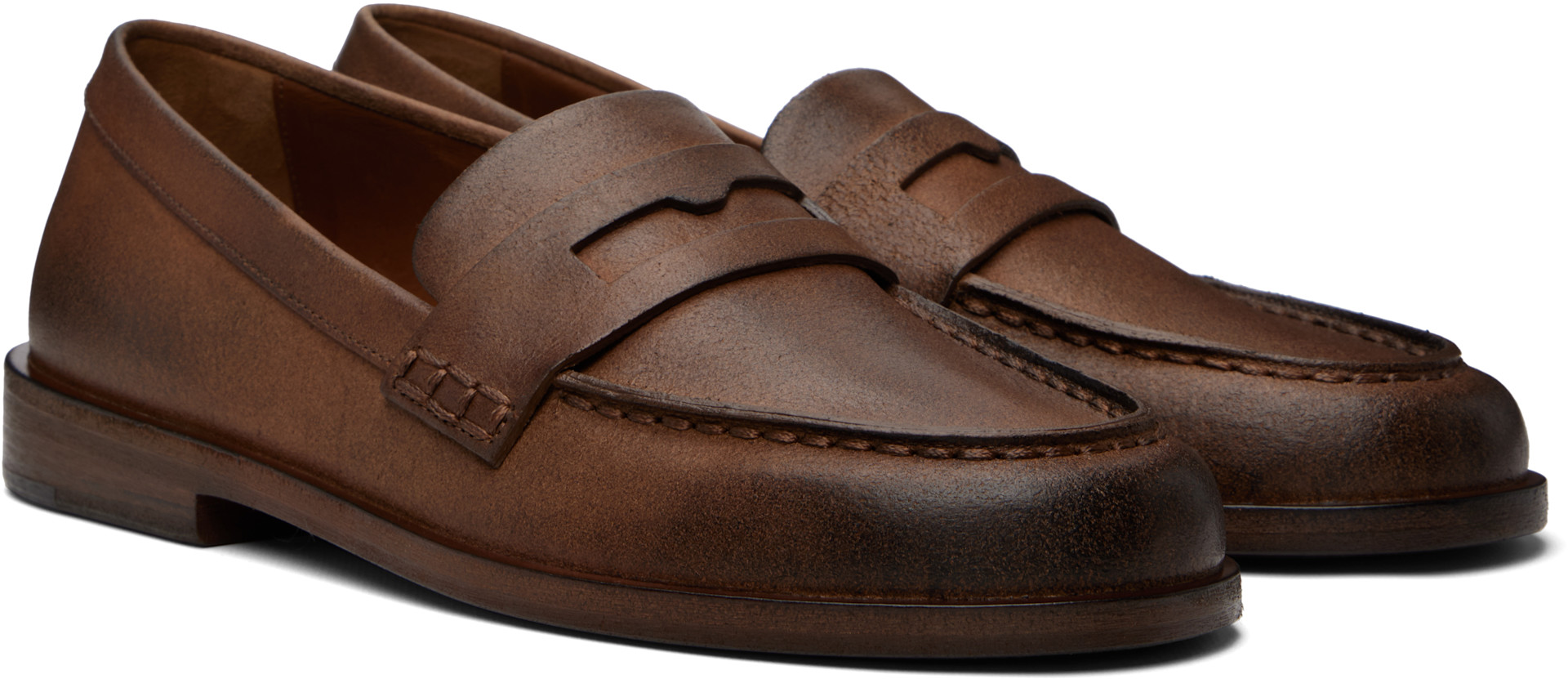 Marsèll - Flâneurs Mocasso bruns en cuir