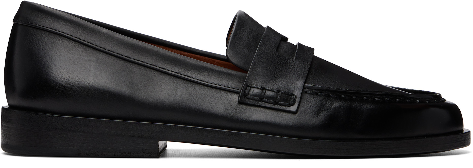 Marsèll: Black Mocasso Leather Loafers | SSENSE
