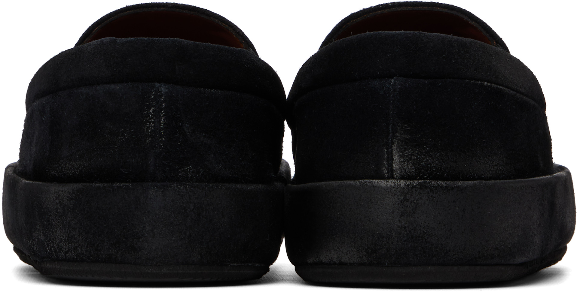 Marsèll - Black Cassapelle Leather Slip On Sneakers