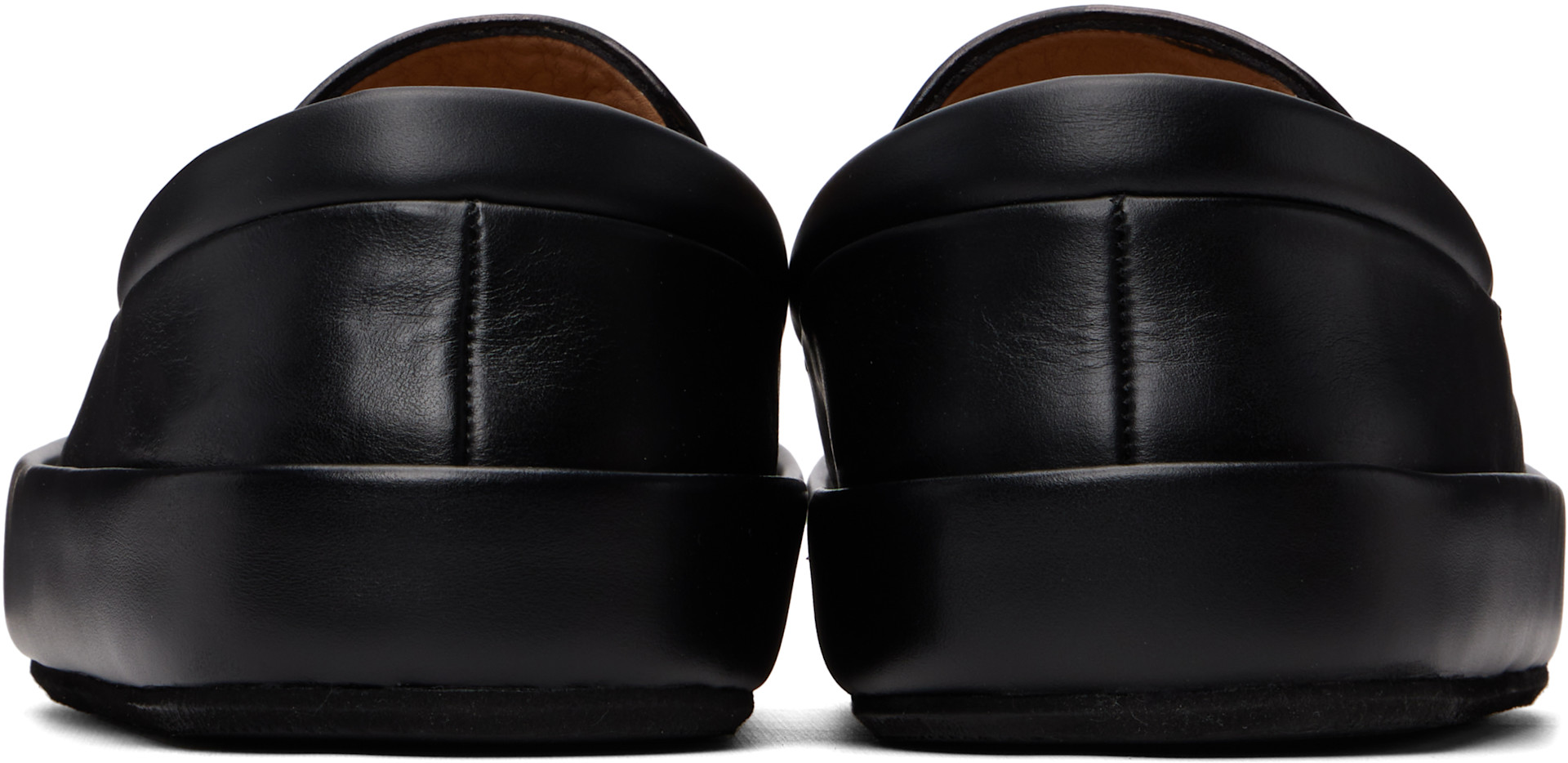 Marsèll - Black Cassapelle Leather Slip On Sneakers