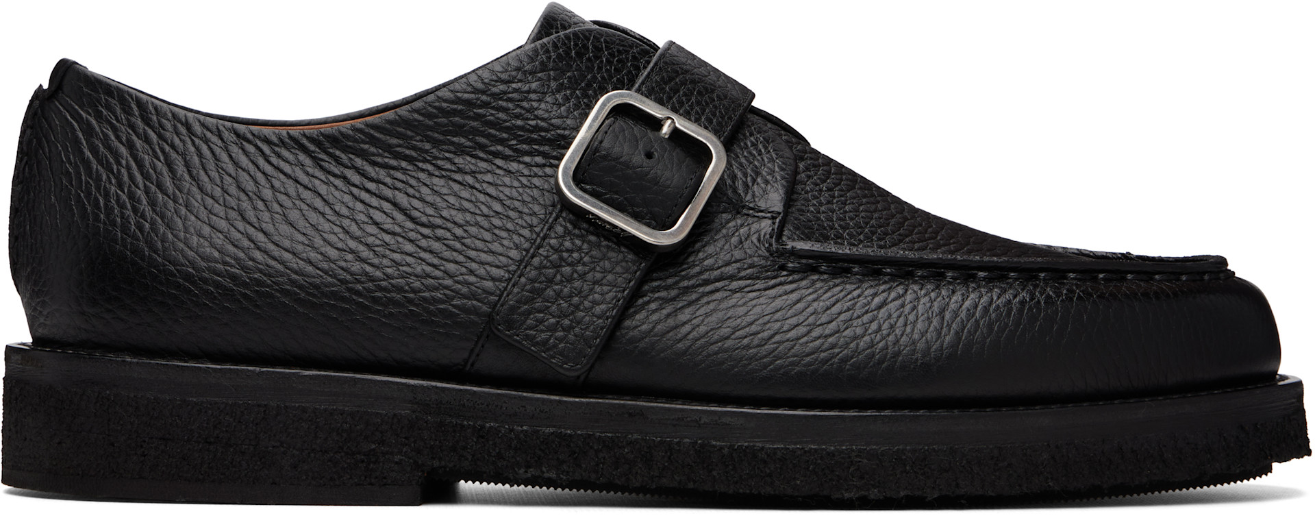Marsèll: Black Moccar Leather Loafers | SSENSE
