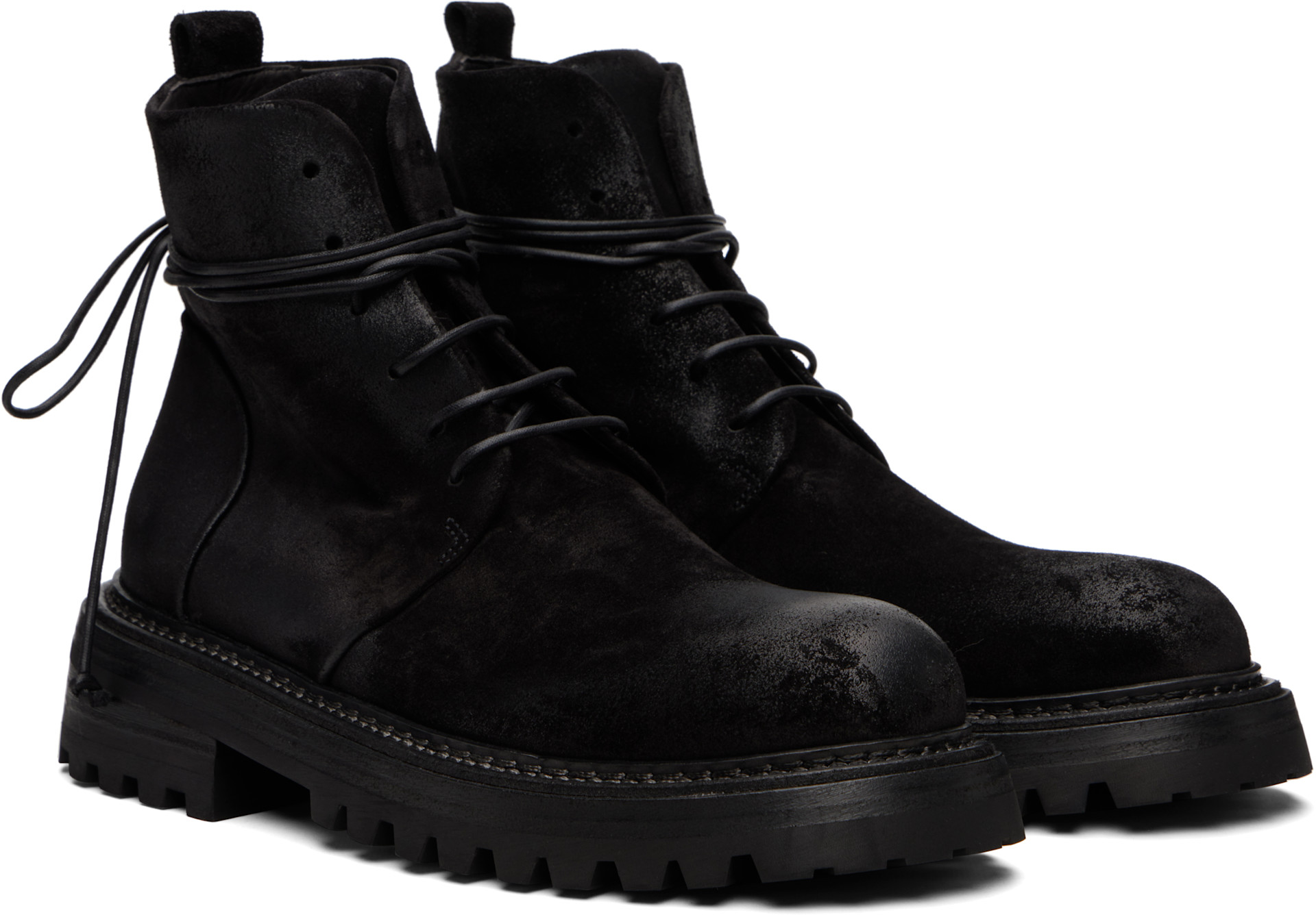Marsèll - Black Carraucola Reversed Leather Boots