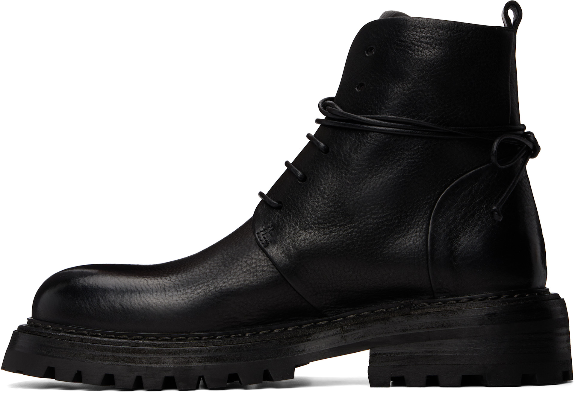 Marsèll - Black Carraucola Pebbled Leather Boots