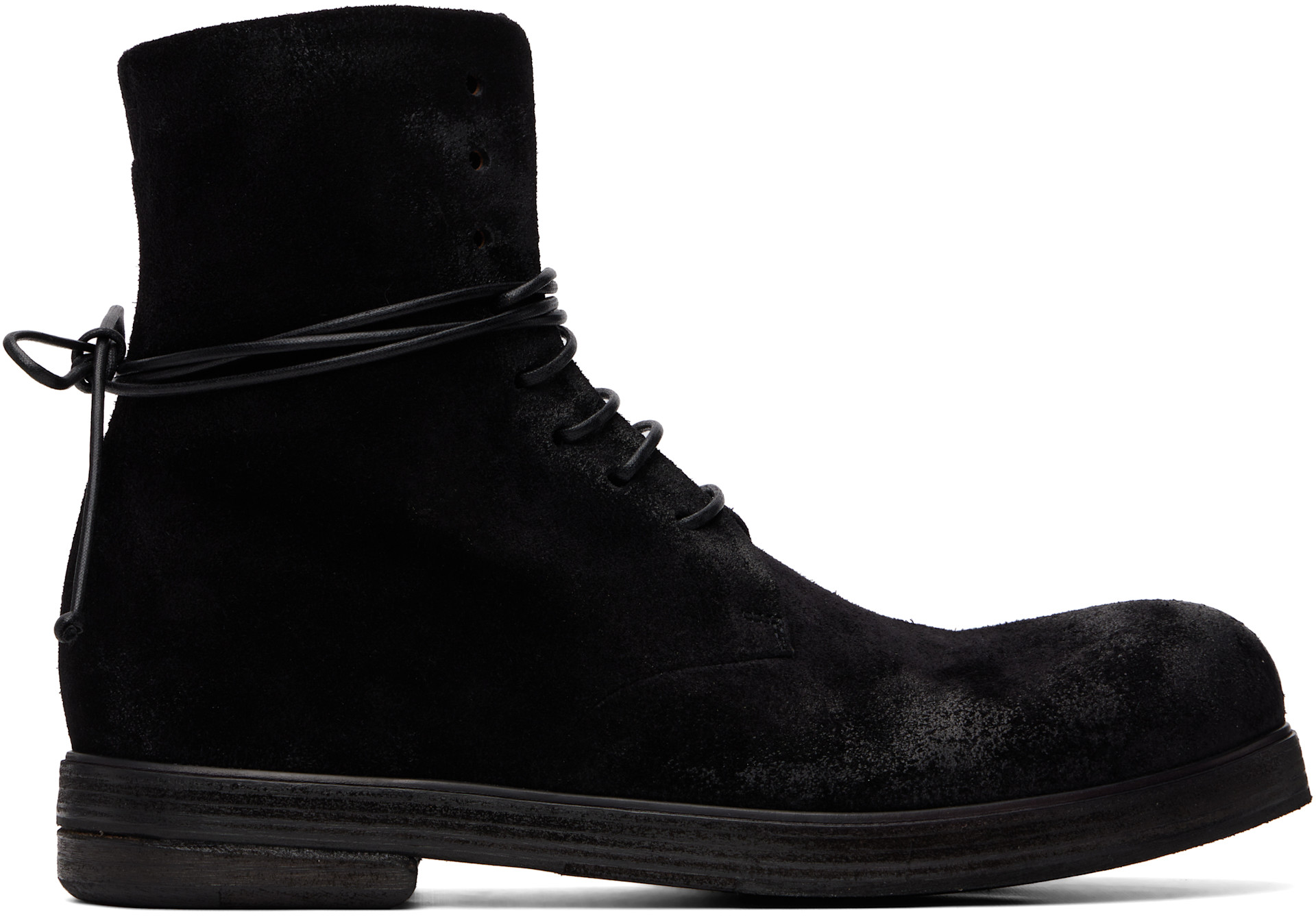 Marsèll - Black Zucca Zeppa Leather Combat Boots