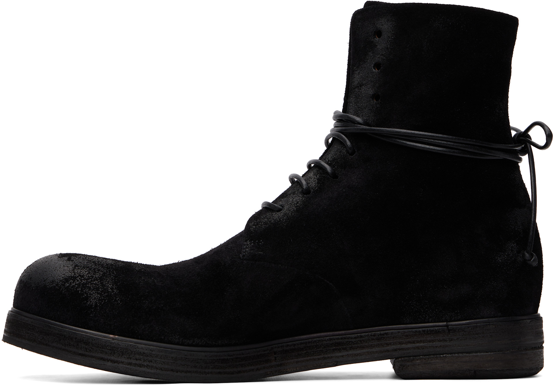 Marsèll - Black Zucca Zeppa Leather Combat Boots