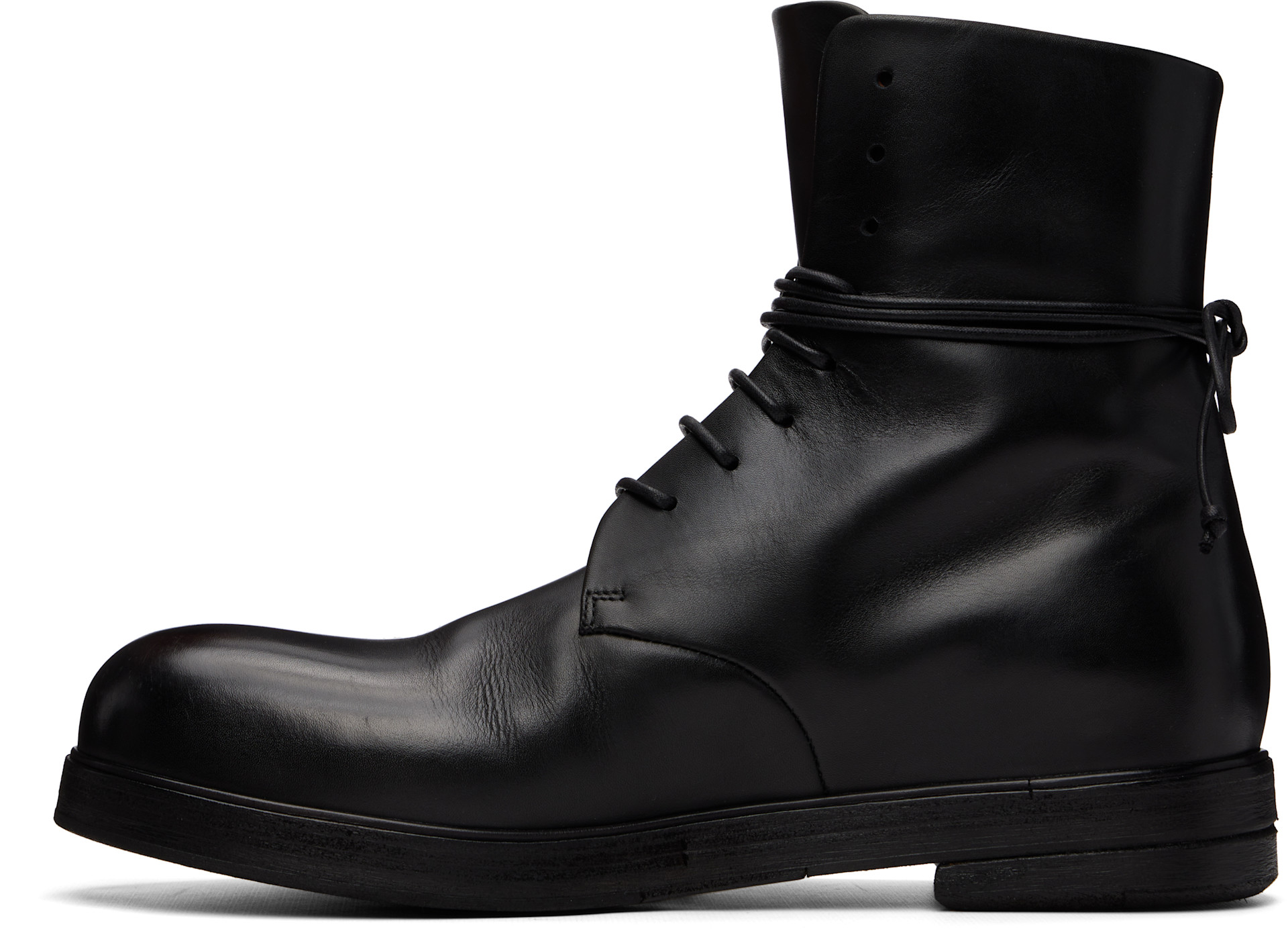 Marsèll: Black Zucca Zeppa Combat Boots | SSENSE