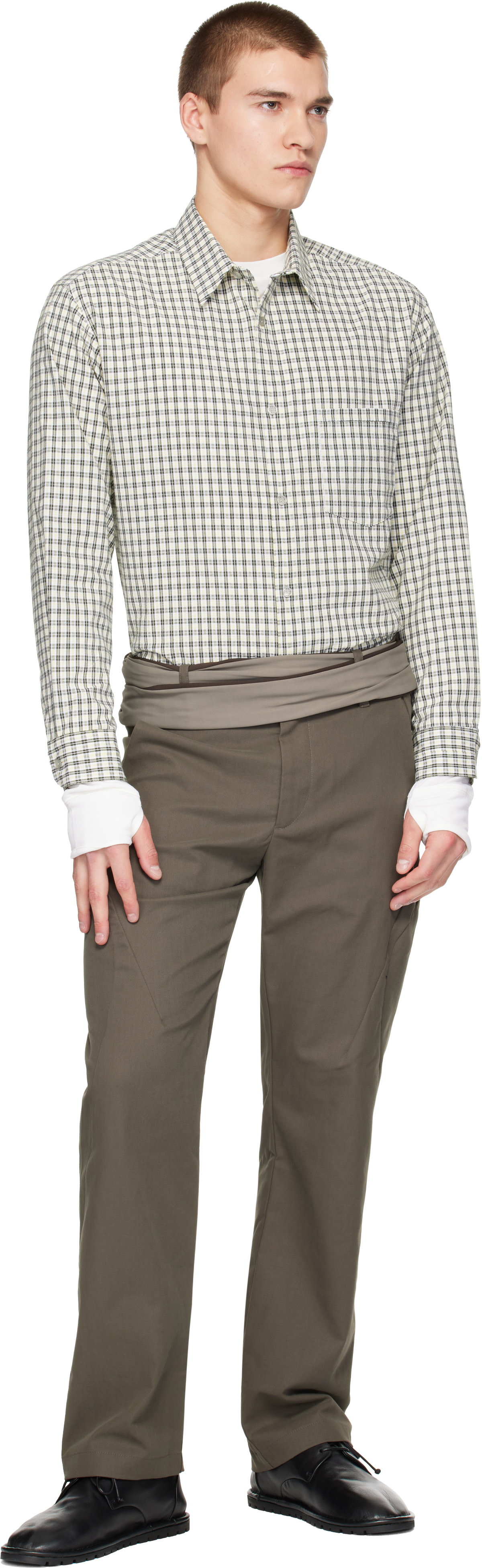 POST ARCHIVE FACTION (PAF): Khaki Climber Trousers | SSENSE