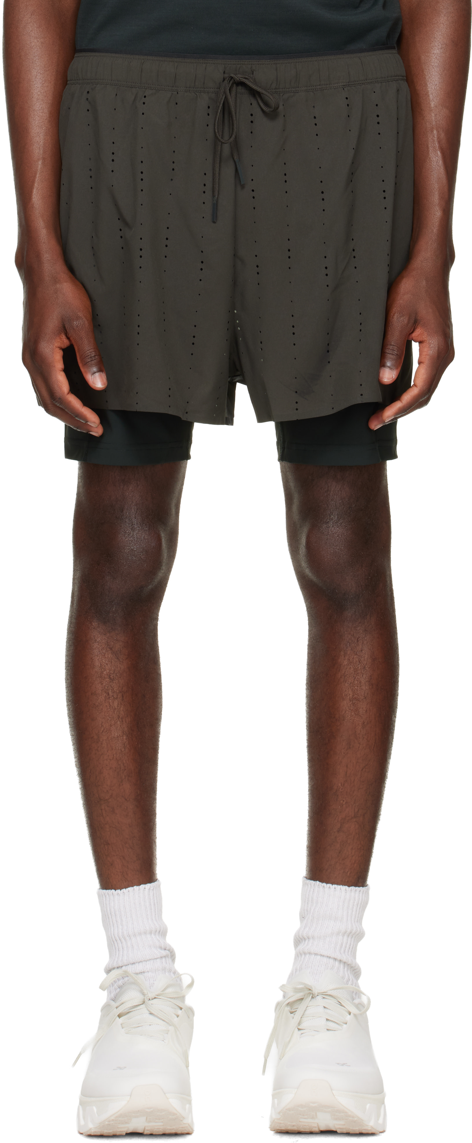 POST ARCHIVE FACTION (PAF): Black On Edition Zero 2-in-1 Shorts