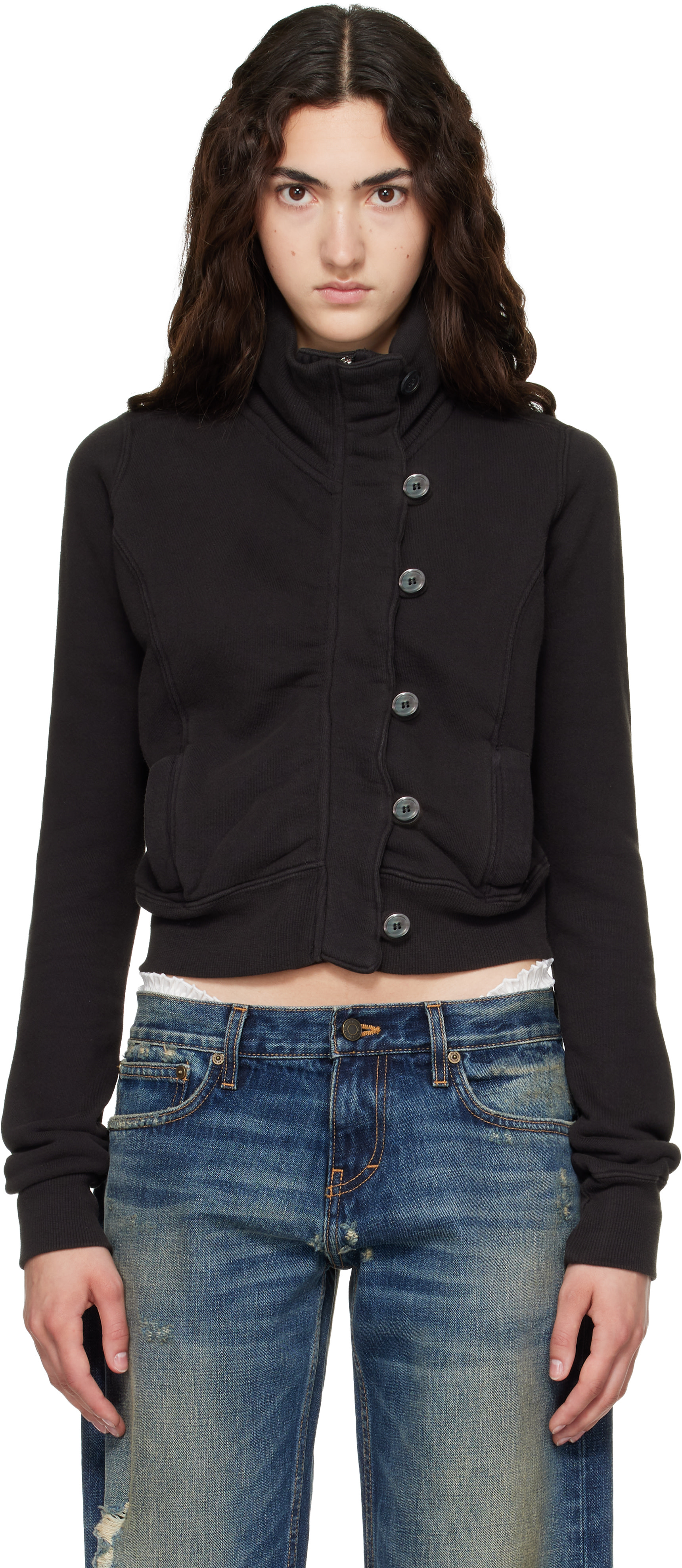 Raimundo Langlois - Black Button Front Zip Jacket