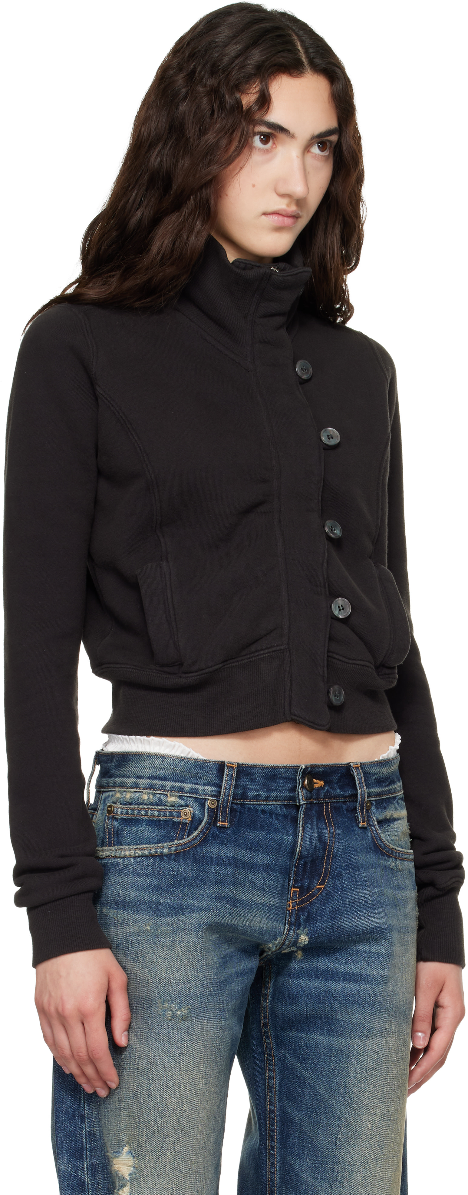 Raimundo Langlois - Black Button Front Zip Jacket