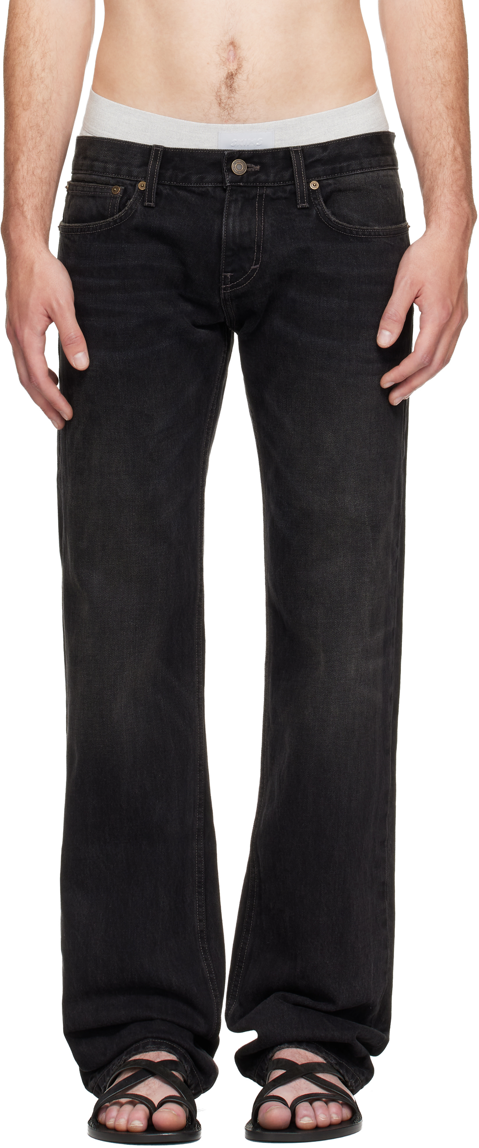 Raimundo Langlois - Black Slim Straight Jeans