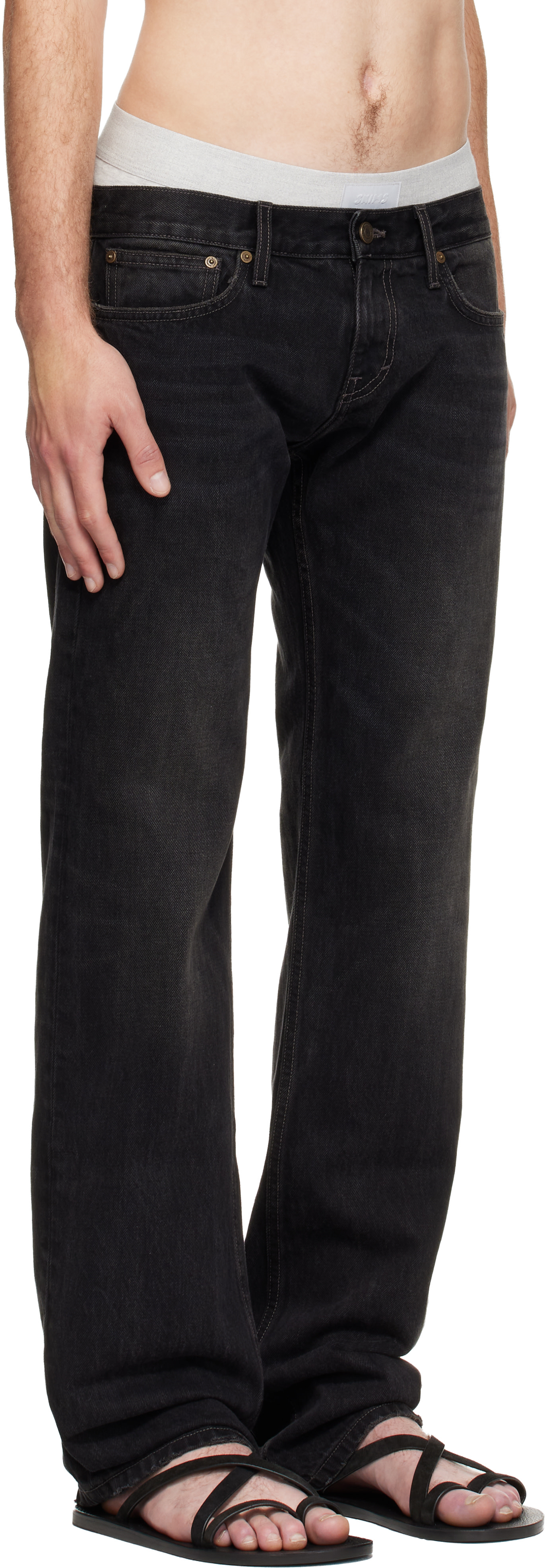 Raimundo Langlois - Black Slim Straight Jeans