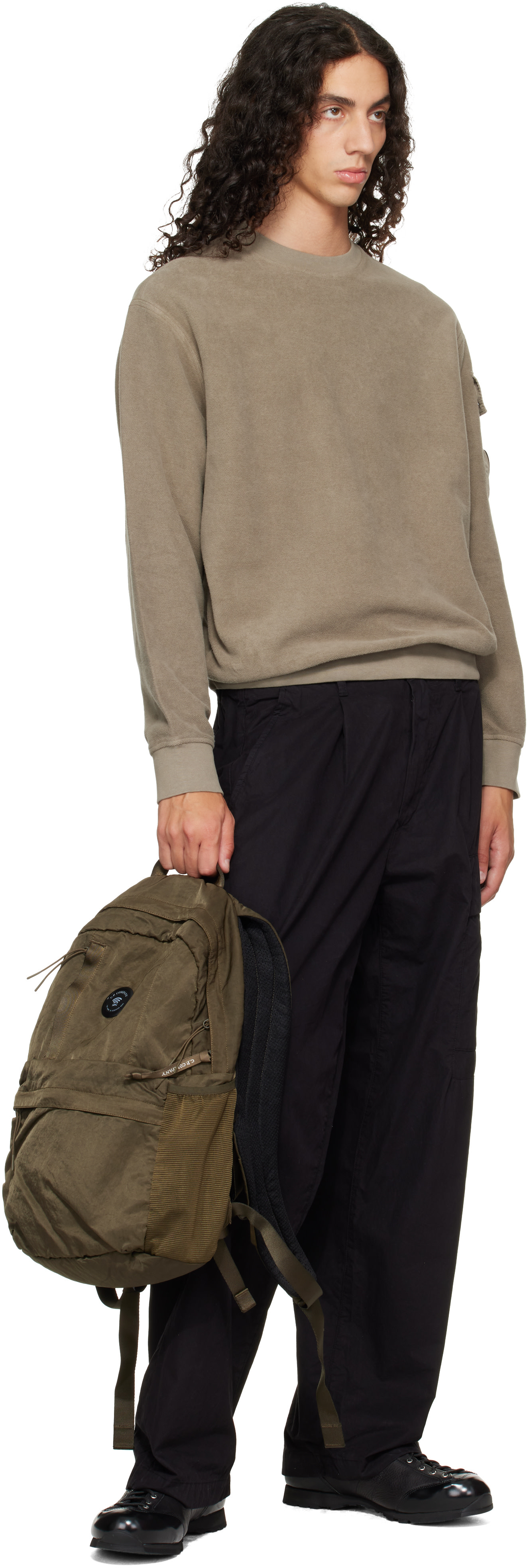 C.P. Company - Khaki Nylon B Lens Backpack