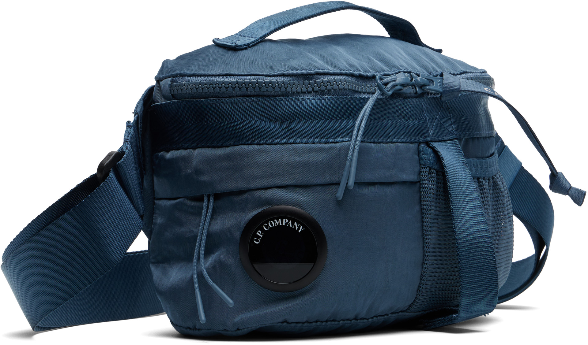 C.P. Company: Blue Nylon B Lens Mini Waist Pouch | SSENSE Australia