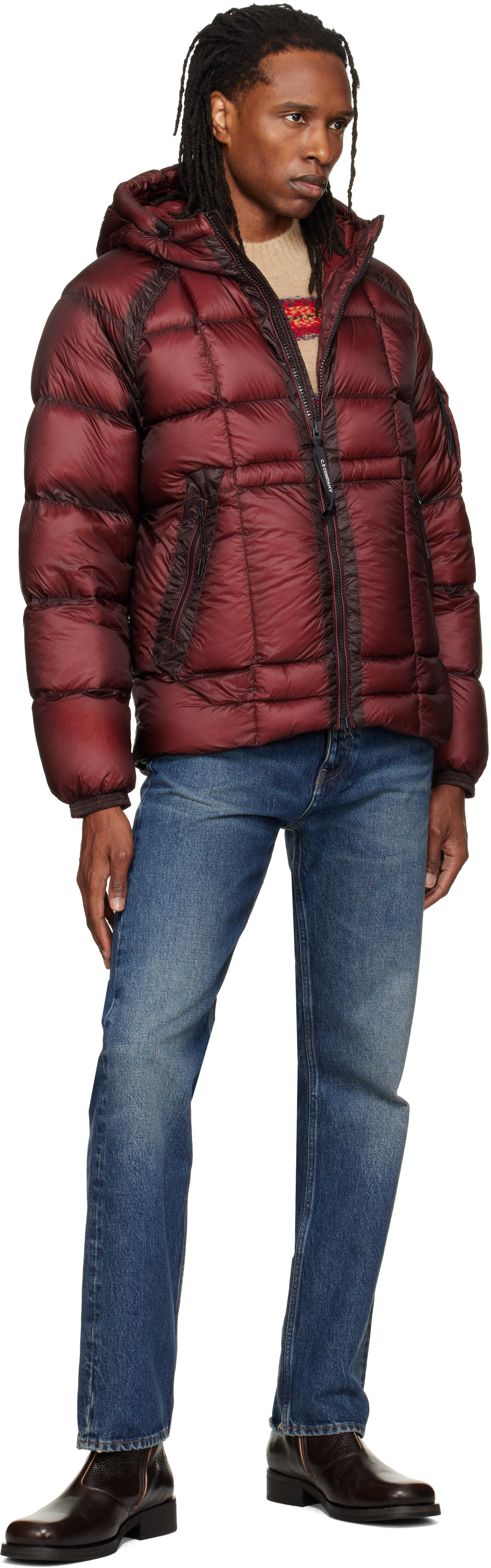 C.P. Company - Burgundy D.D. Shell Down Jacket