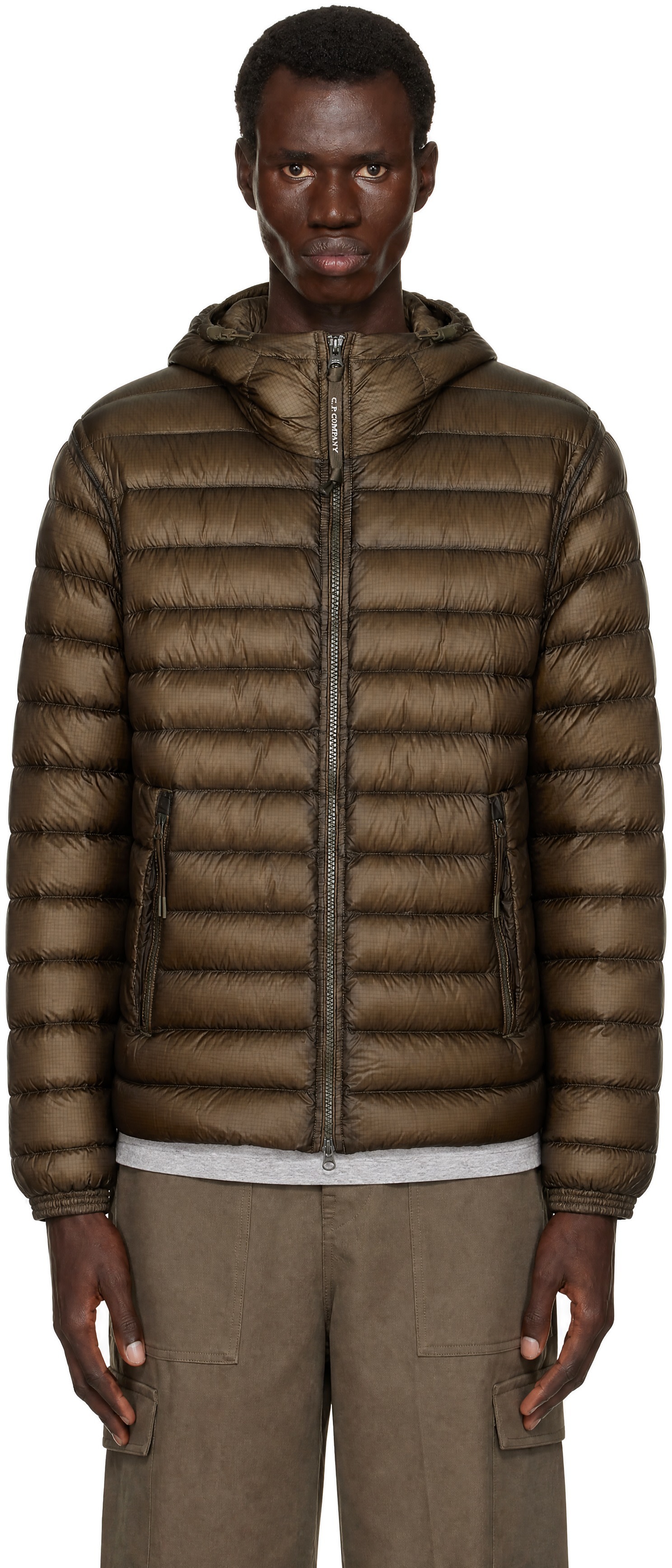 C.P. Company - Khaki D.D. Shell Goggle Down Jacket