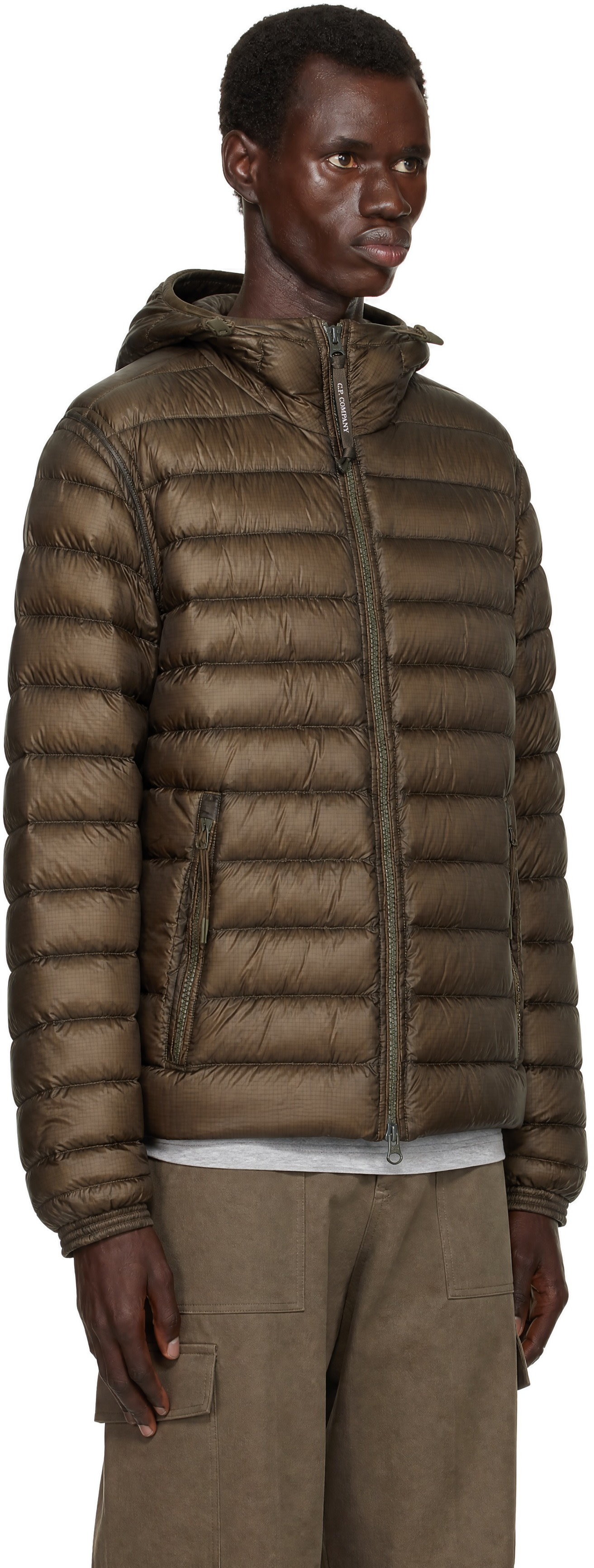 C.P. Company - Khaki D.D. Shell Goggle Down Jacket