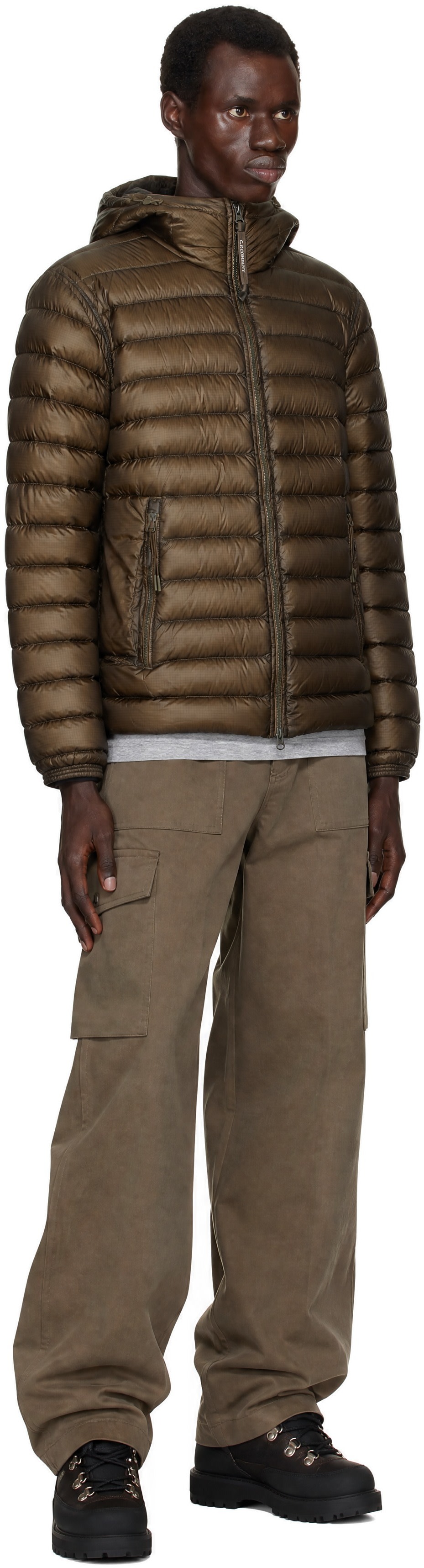 C.P. Company - Khaki D.D. Shell Goggle Down Jacket