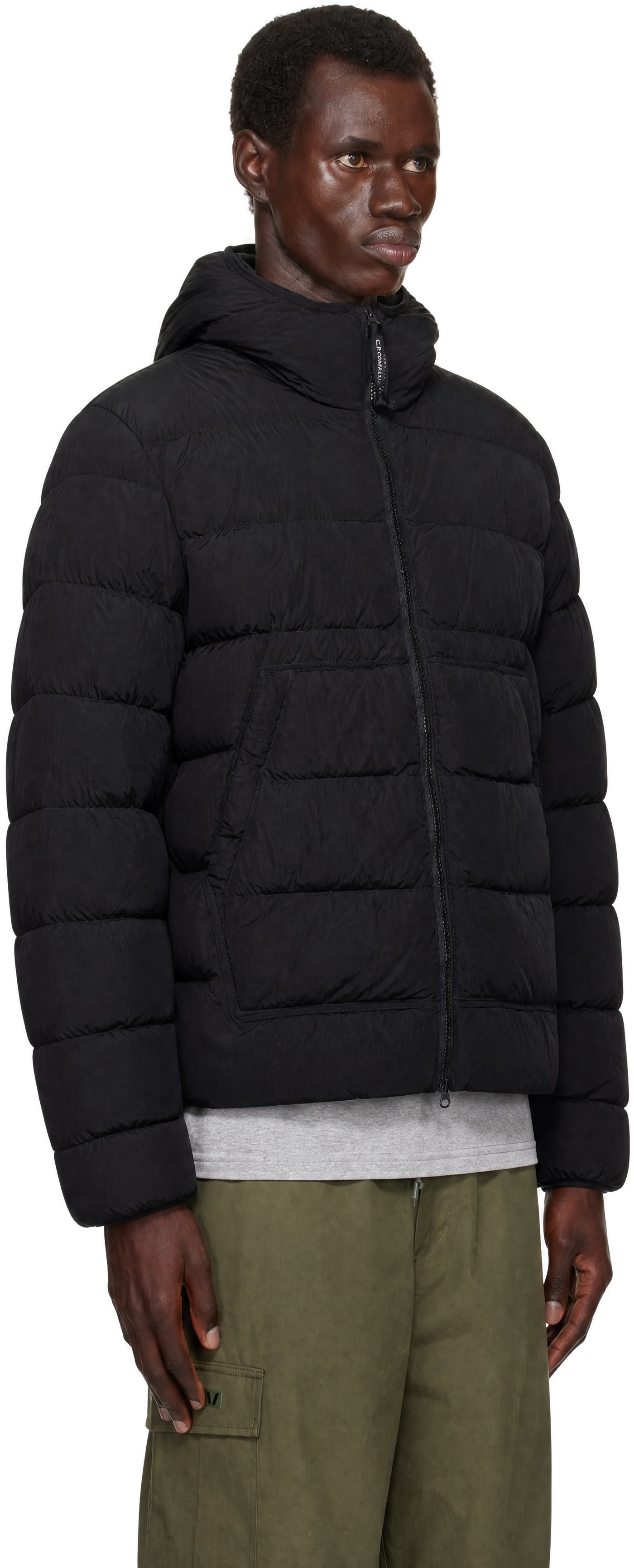 C.P. Company - Black Chrome-R Goggle Down Jacket