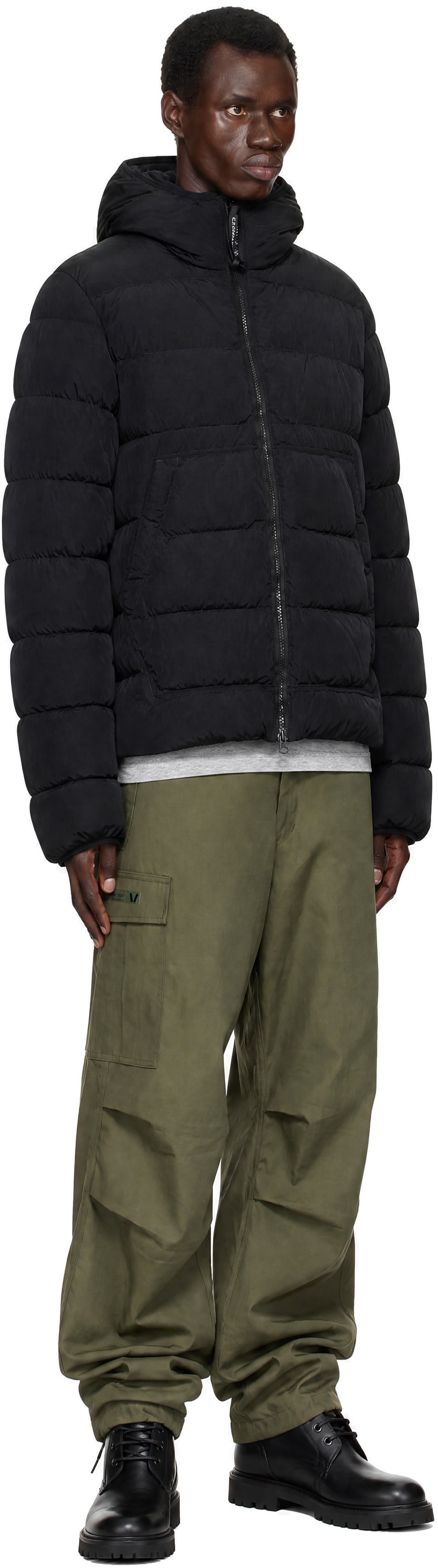 C.P. Company - Black Chrome-R Goggle Down Jacket