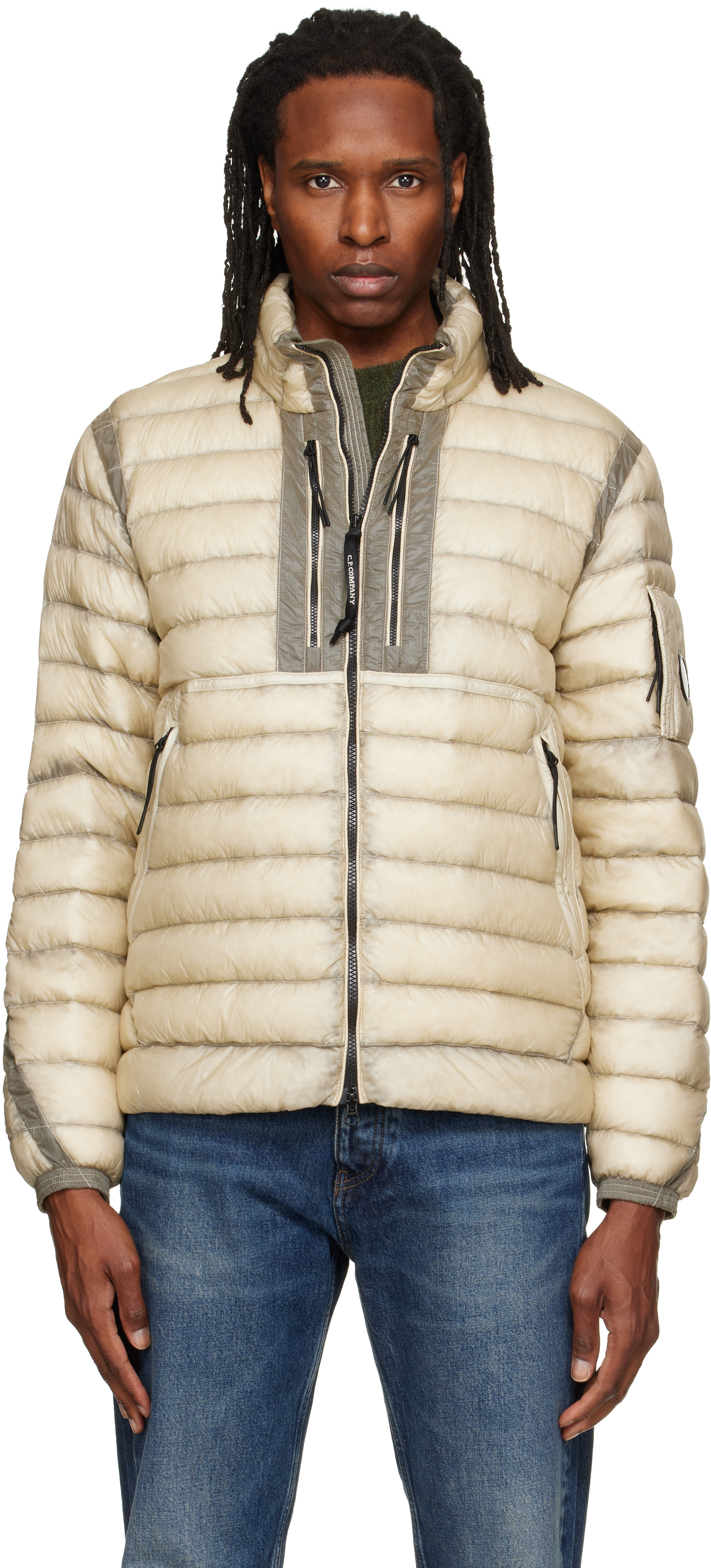 C.P. Company - Beige D.D. Shell Lens Down Jacket