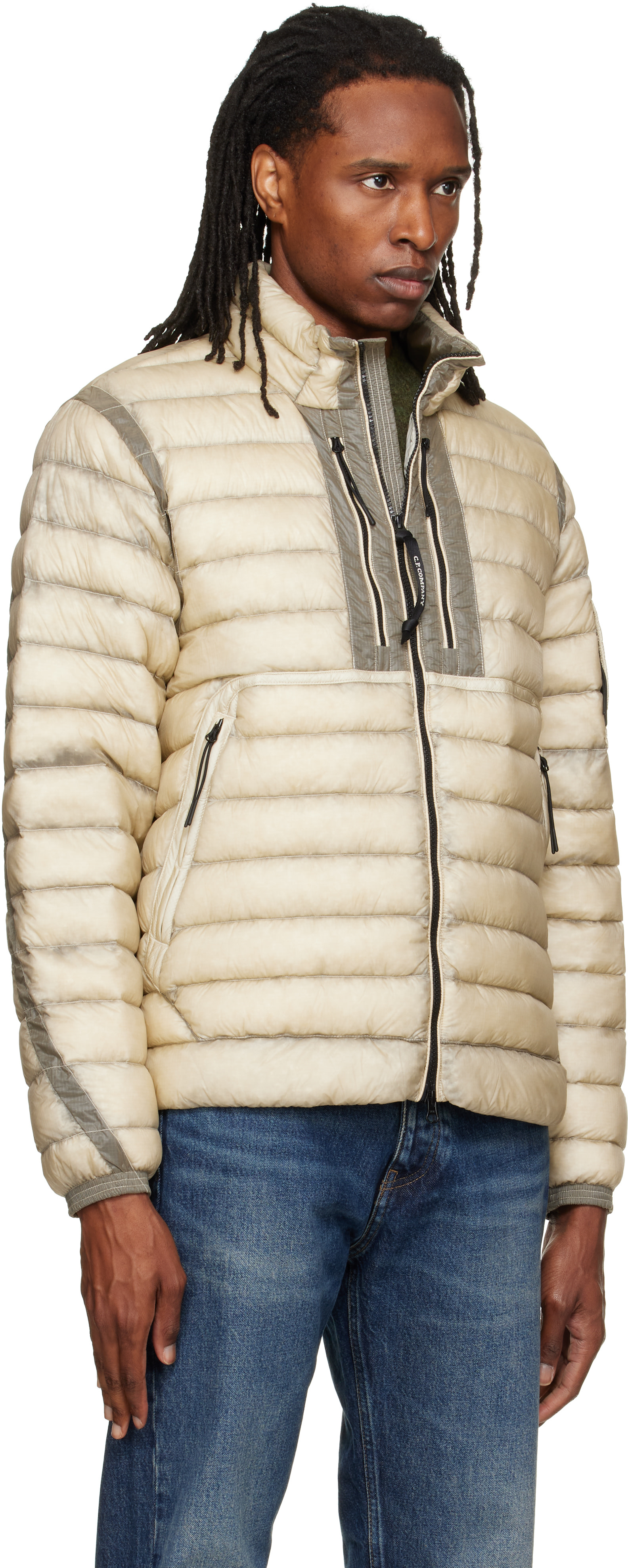 C.P. Company - Beige D.D. Shell Lens Down Jacket