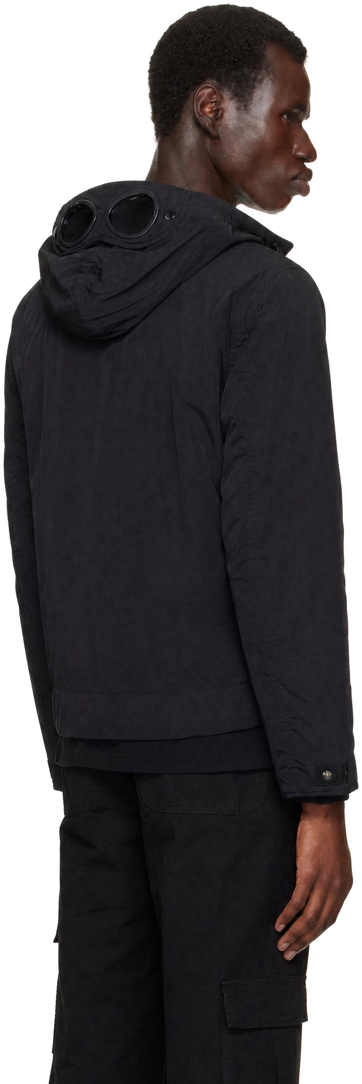 C.P. Company - Black Heavy Chrome-R Padded Goggle Jacket