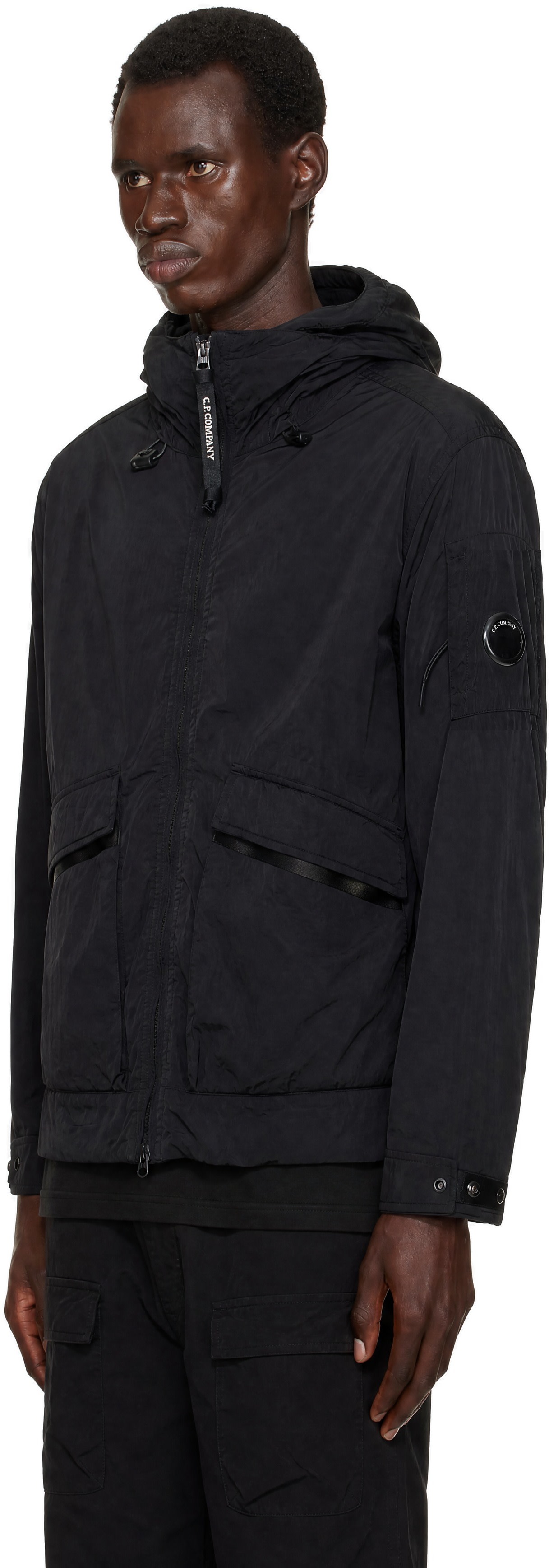 C.P. Company - Black Heavy Chrome-R Padded Goggle Jacket