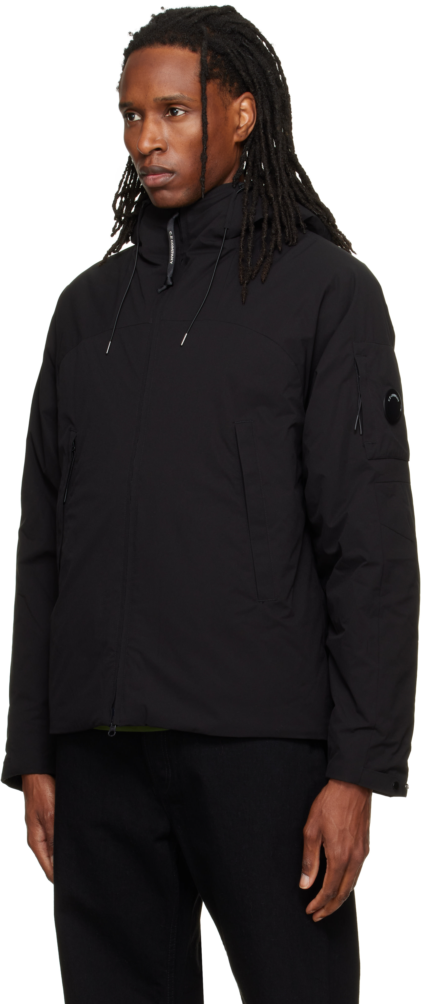 C.P. Company - Black Pro-Tek Primaloft Silver Hooded Jacket