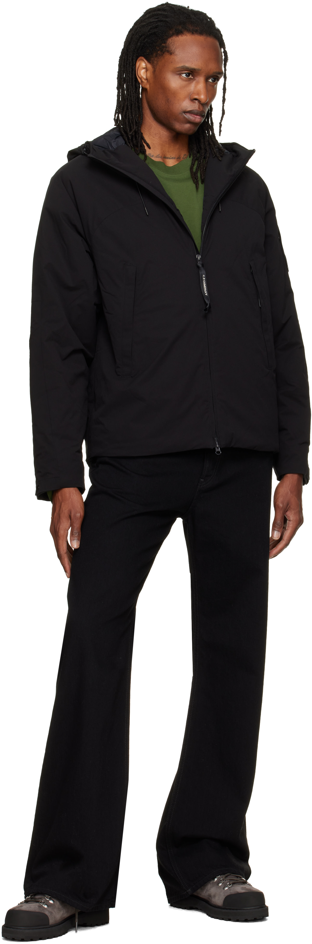 C.P. Company - Black Pro-Tek Primaloft Silver Hooded Jacket