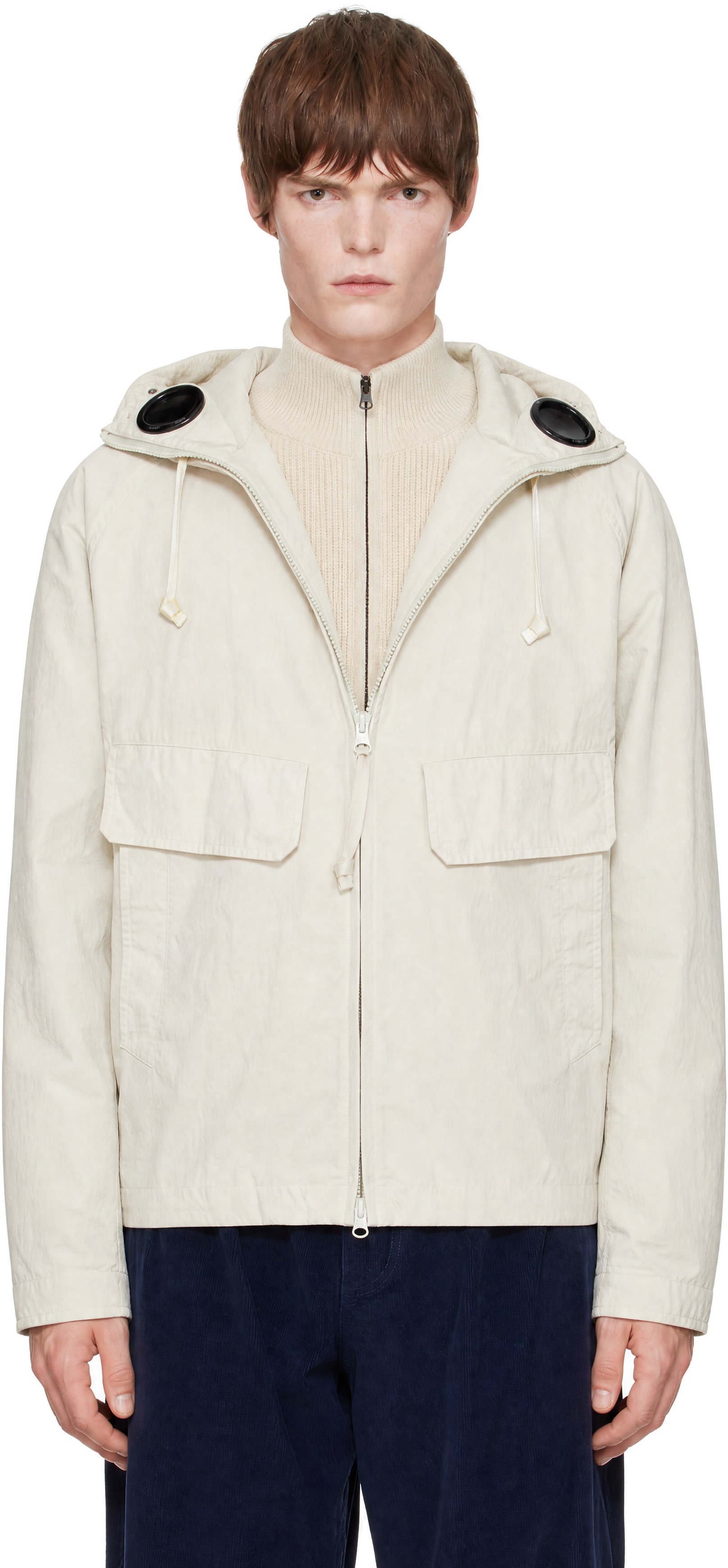 C.P. Company - Off-White Twill Mixed Explorer Jacket