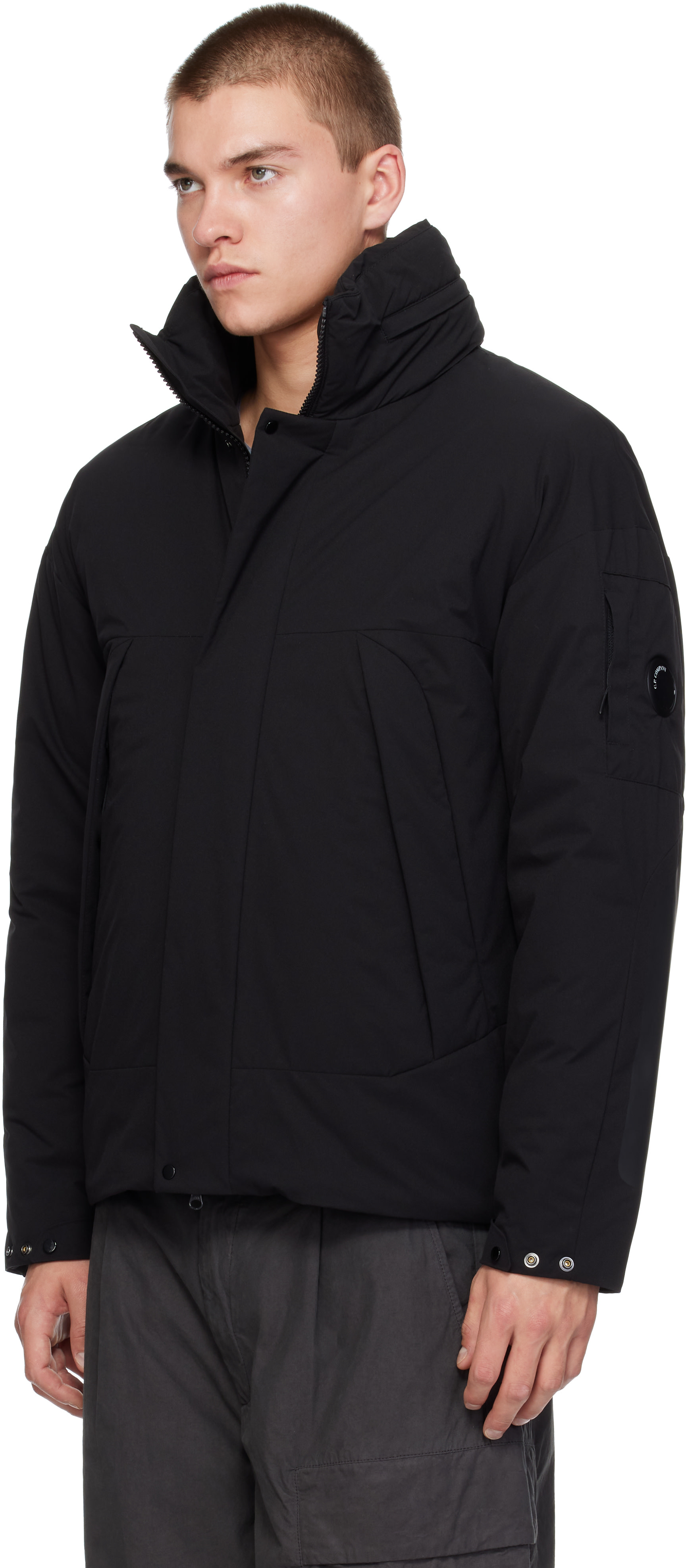C.P. Company - Black Pro-Tek PrimaLoft Silver Lens Jacket