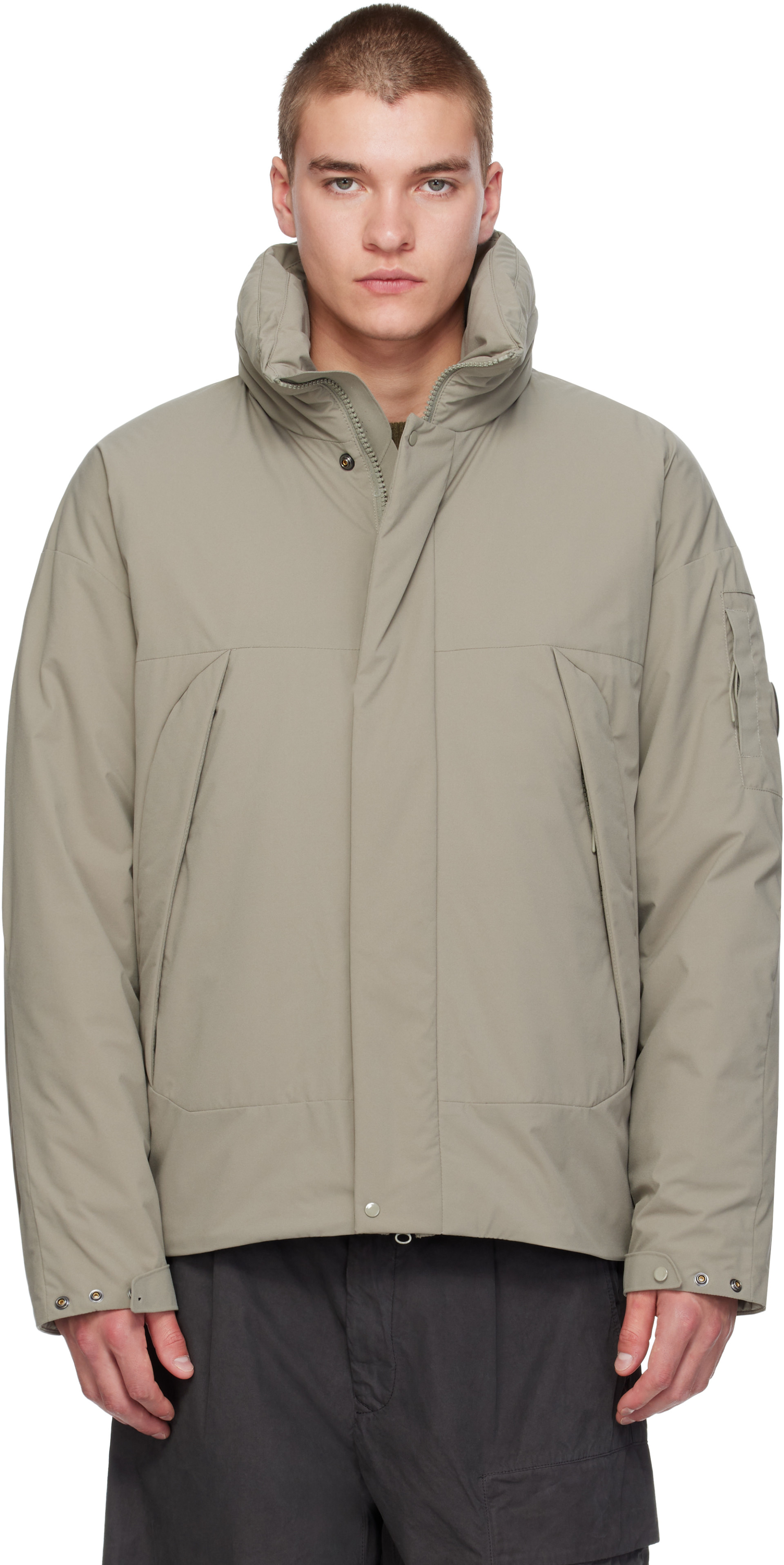 C.P. Company - Khaki Pro-Tek PrimaLoft Silver Lens Jacket