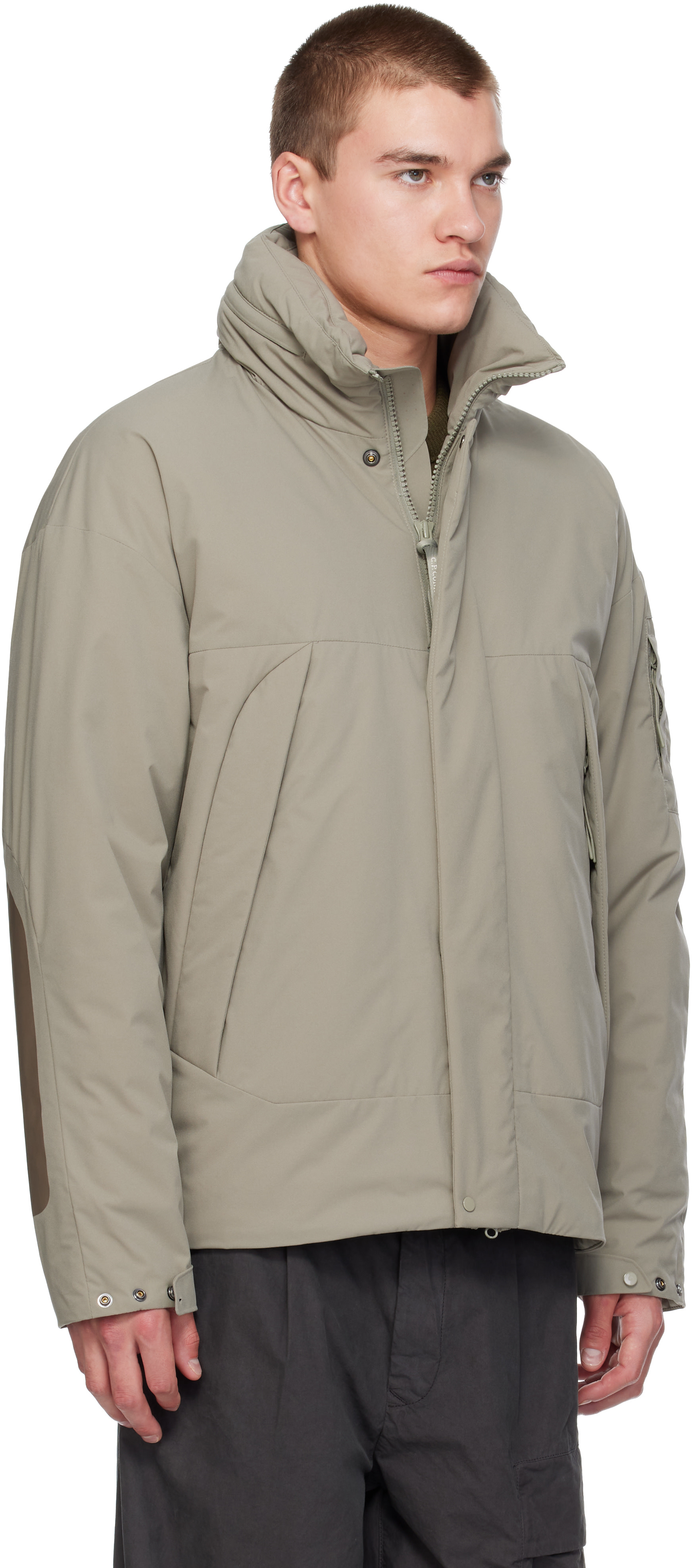 C.P. Company - Khaki Pro-Tek PrimaLoft Silver Lens Jacket