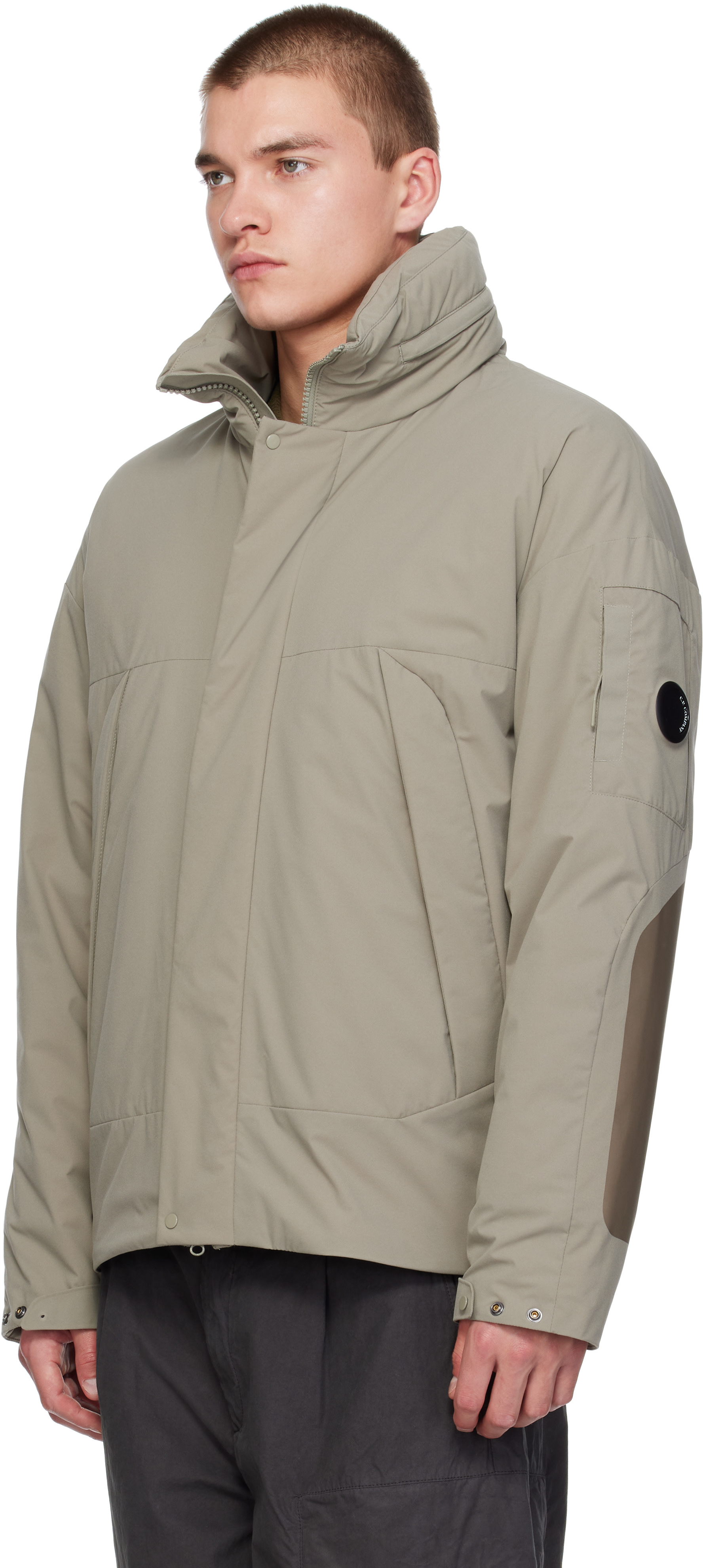 C.P. Company - Khaki Pro-Tek PrimaLoft Silver Lens Jacket