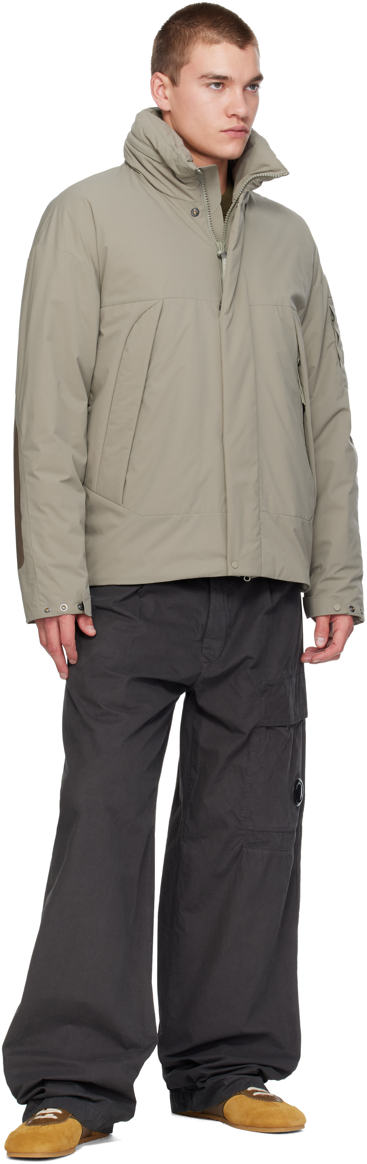 C.P. Company - Khaki Pro-Tek PrimaLoft Silver Lens Jacket
