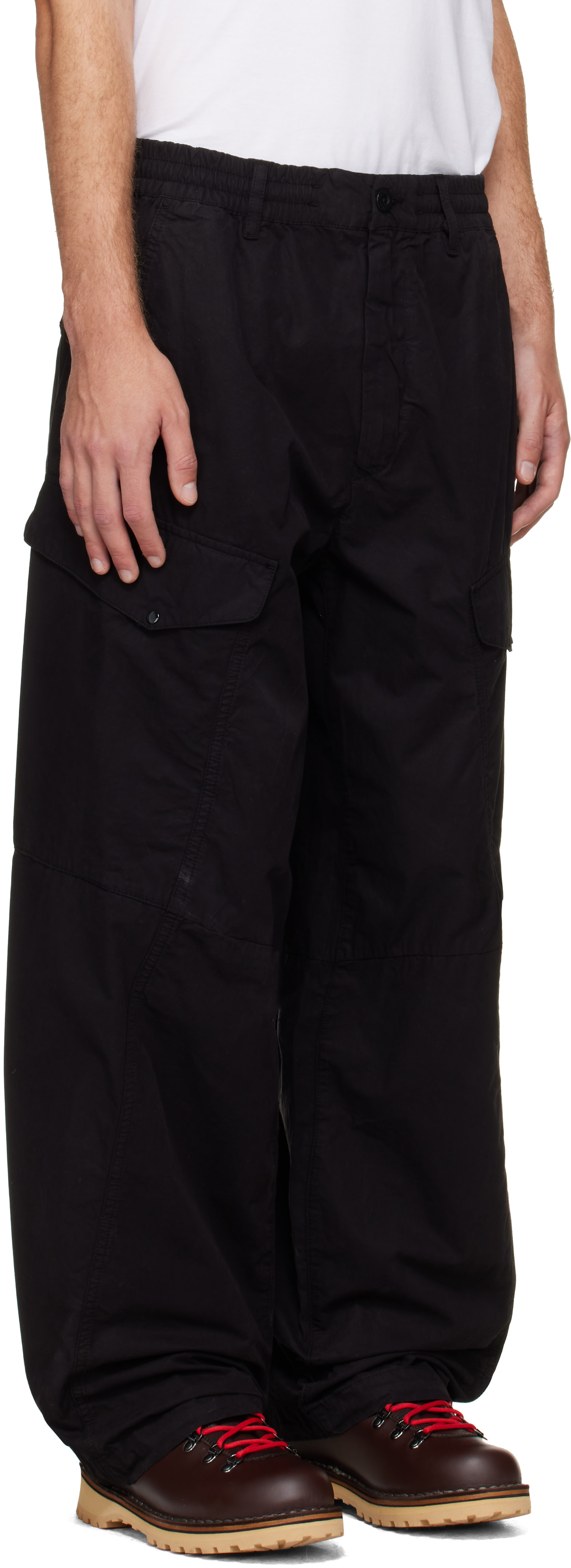 C.P. Company: Black Micro-Reps Boxy Lens Cargo Pants | SSENSE