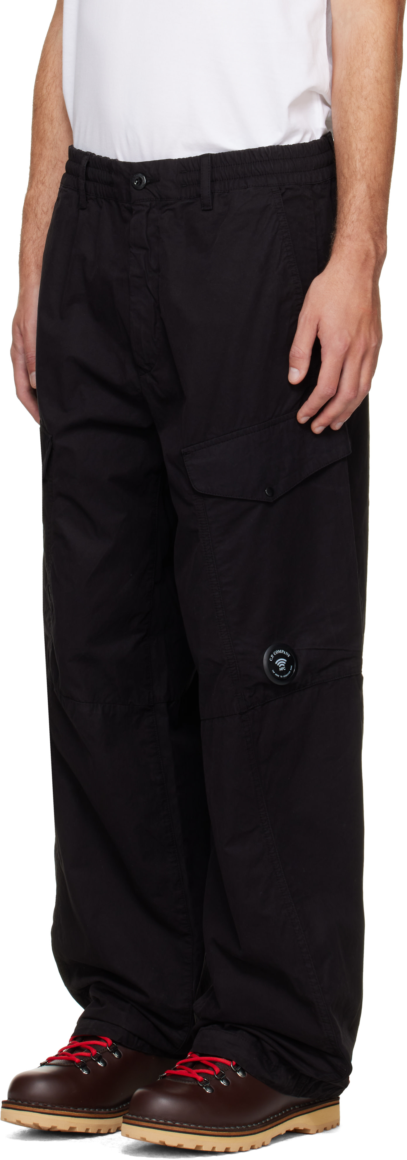 C.P. Company: Black Micro-Reps Boxy Lens Cargo Pants | SSENSE
