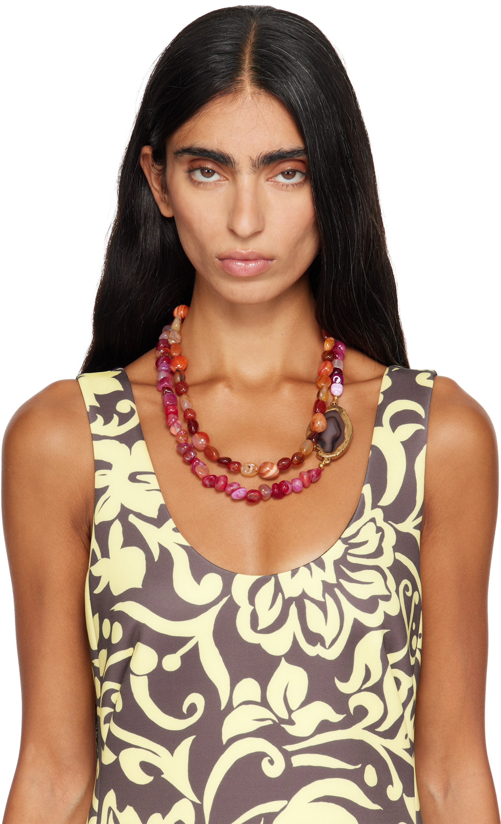 Dries Van Noten - Collier à pierres naturelles