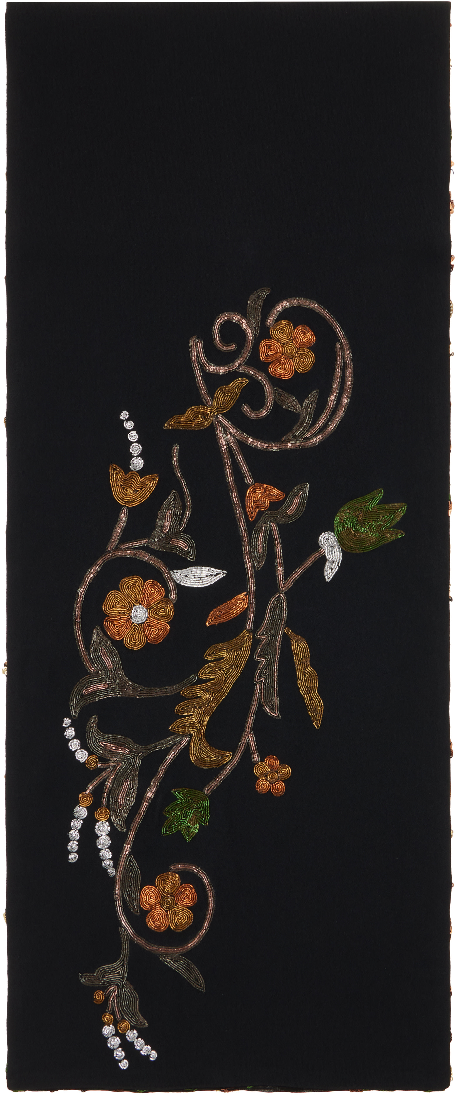 Dries Van Noten: ブラック エンブロイダリー ストール | SSENSE 日本
