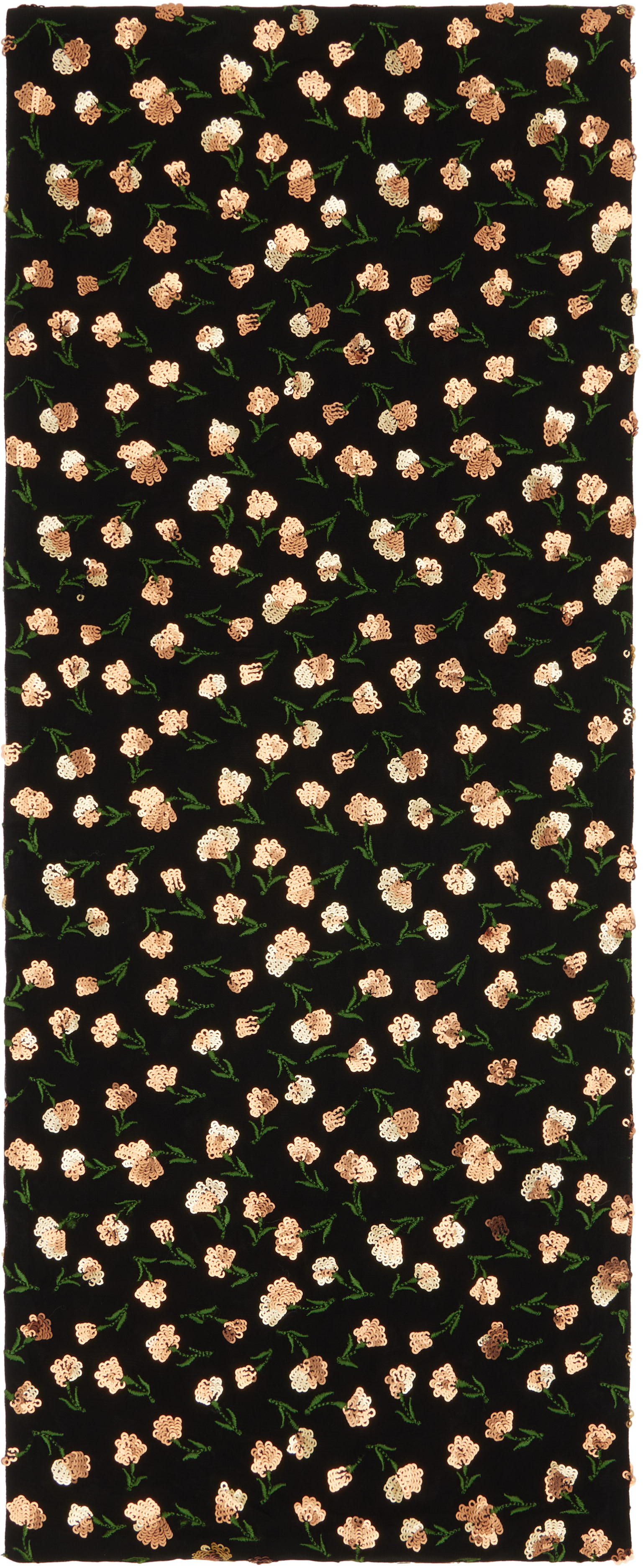 Dries Van Noten - Écharpe noire à broderie