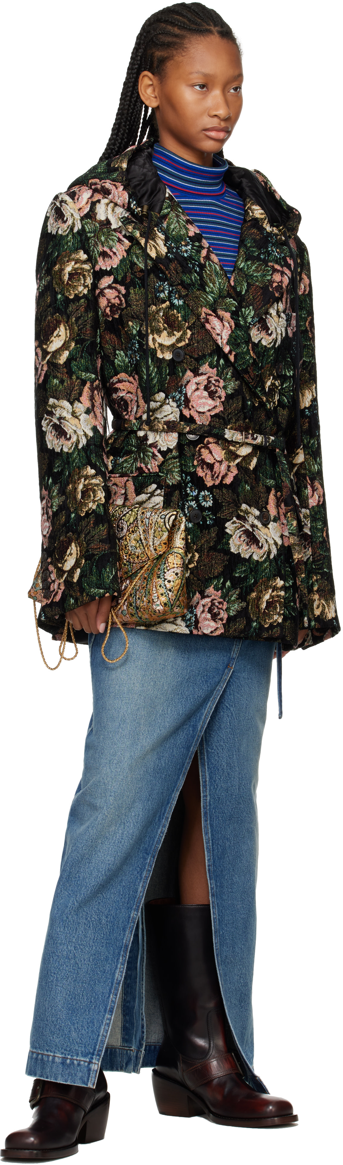 Dries Van Noten - 골드 스몰 엔벨롭 체인 숄더백