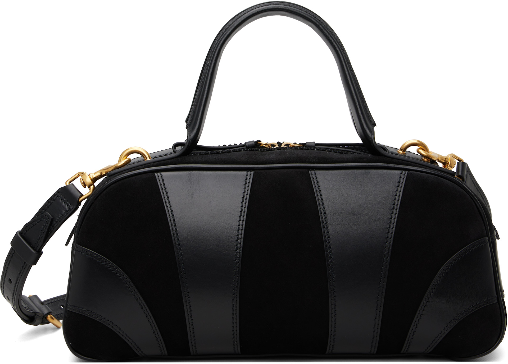 Dries Van Noten - Sac de bowling horizontal noir