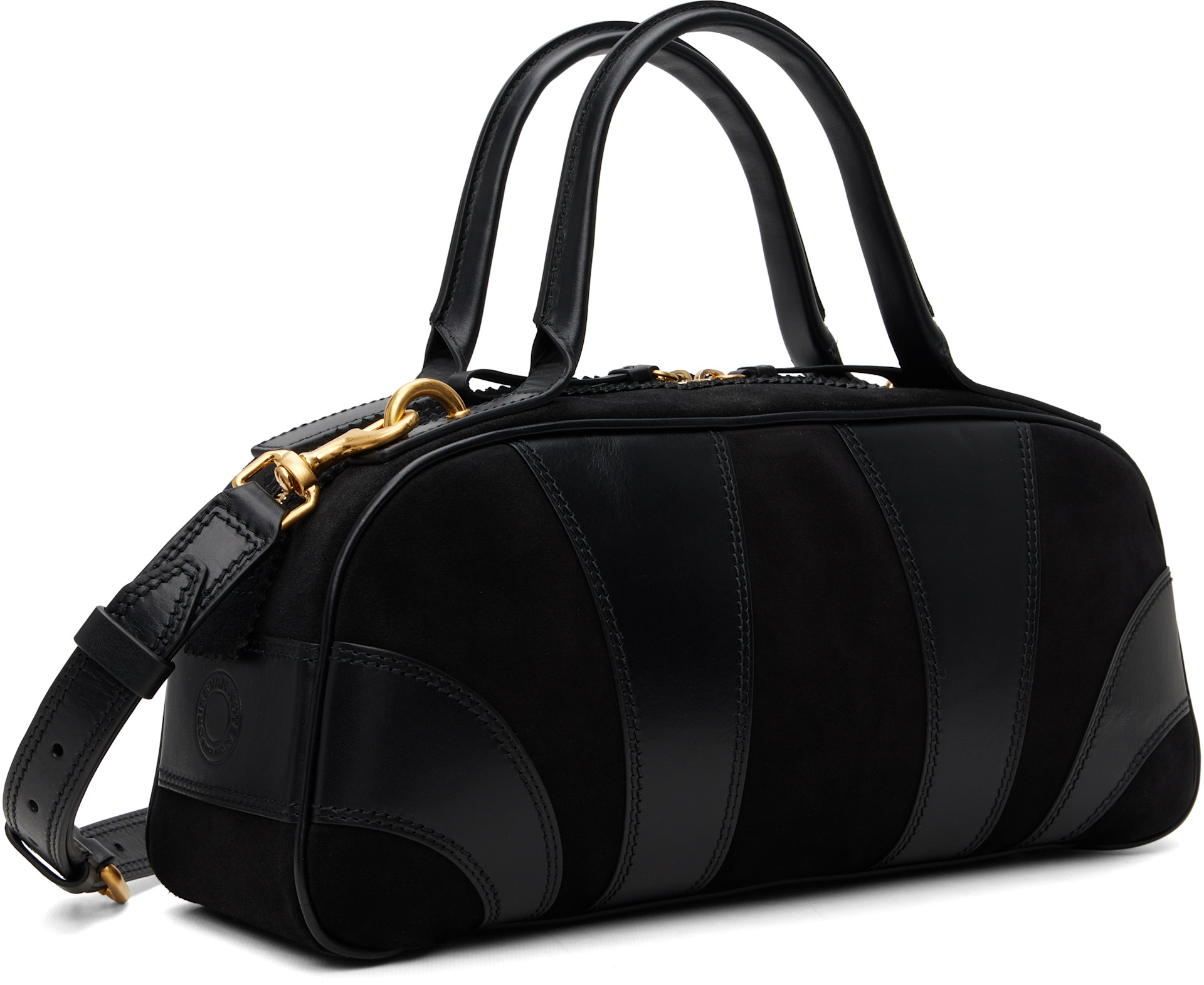 Dries Van Noten - Sac de bowling horizontal noir